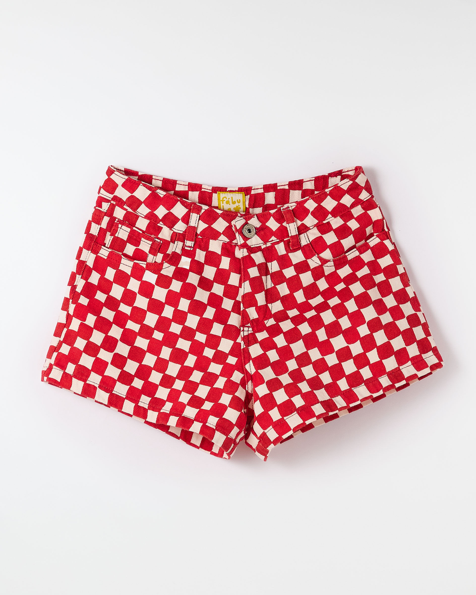 Short Sarja Quadriculadinho