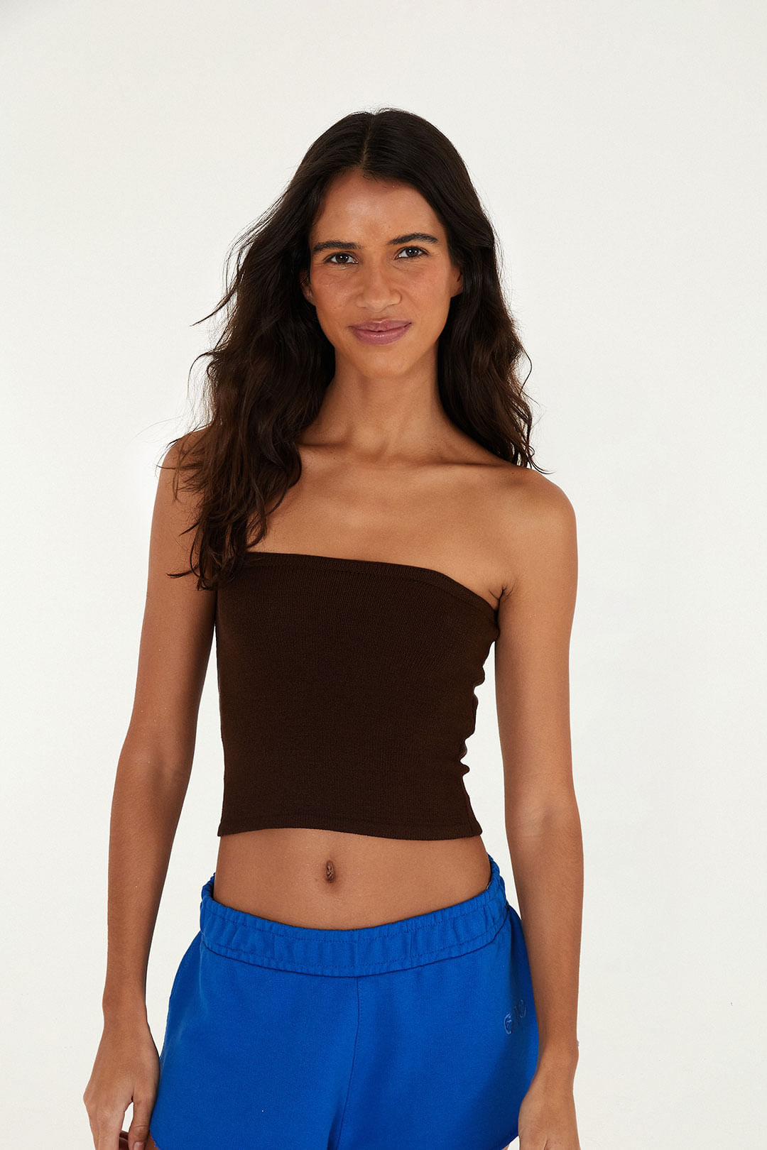 Top Tube Tricot Marrom