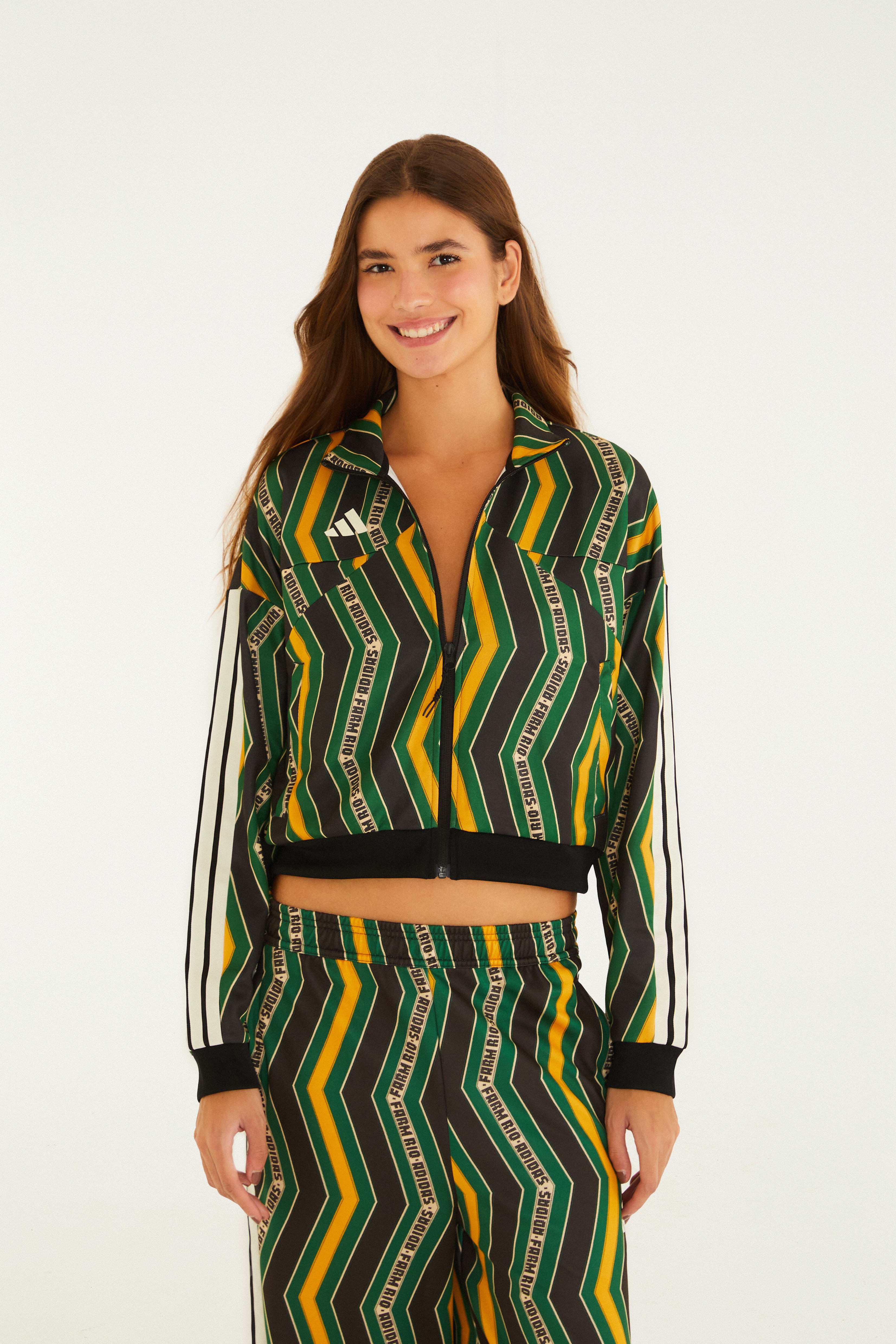 Casaco Adidas Zig Zag Stripes Green