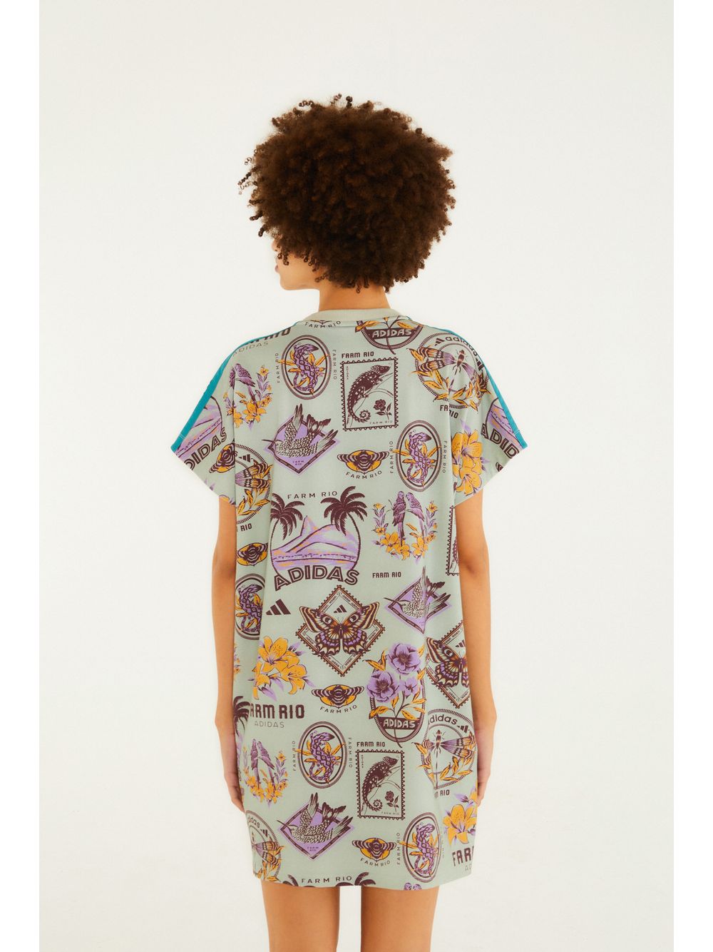 Farm — Vestido Regata Adidas Label Garden Lilac
