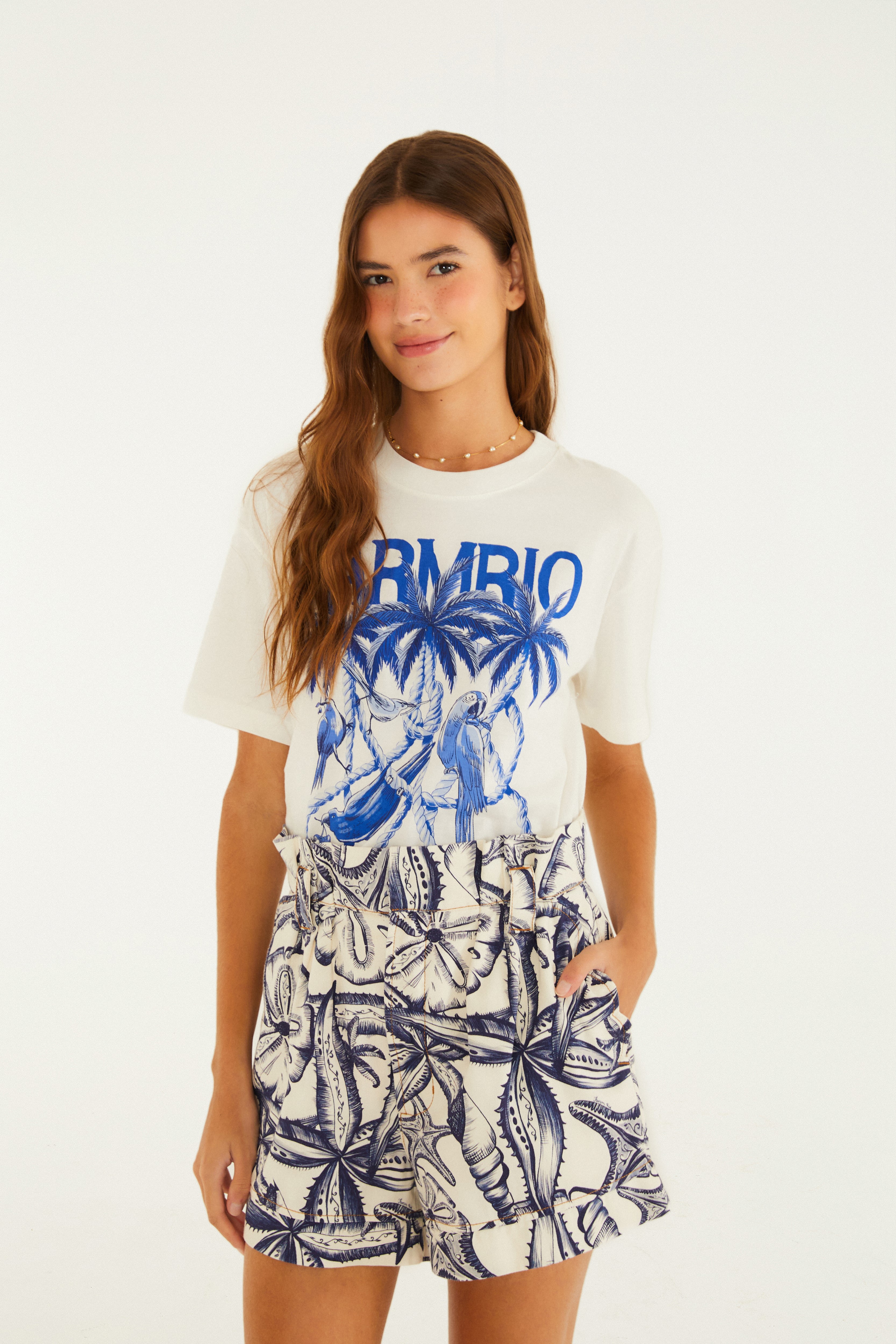 T-Shirt Média Cordas e Aves