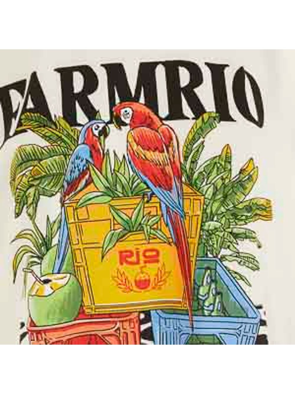 Farm — Vestido Curto Engradados Farm Rio