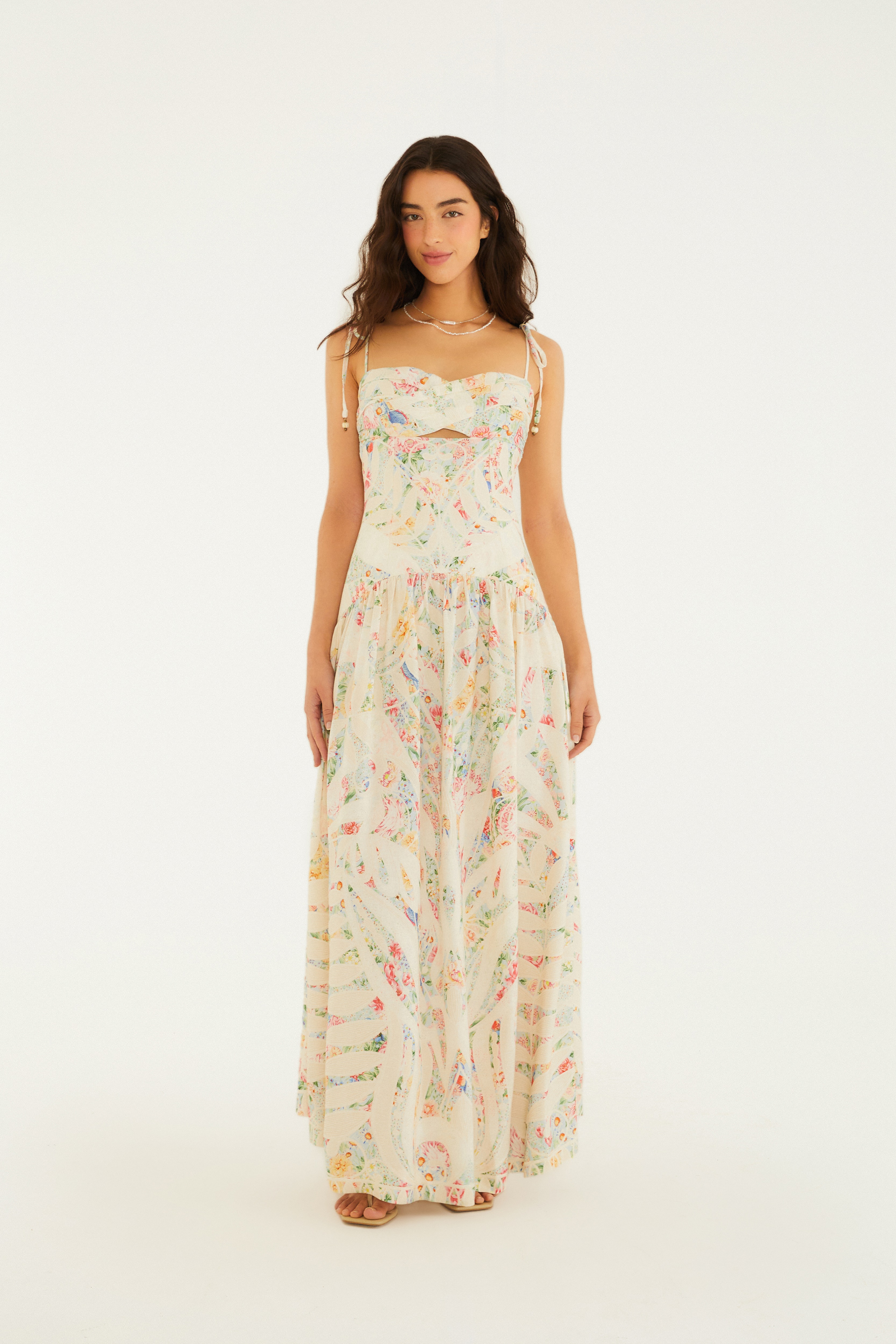 Vestido Estampado Rendeira