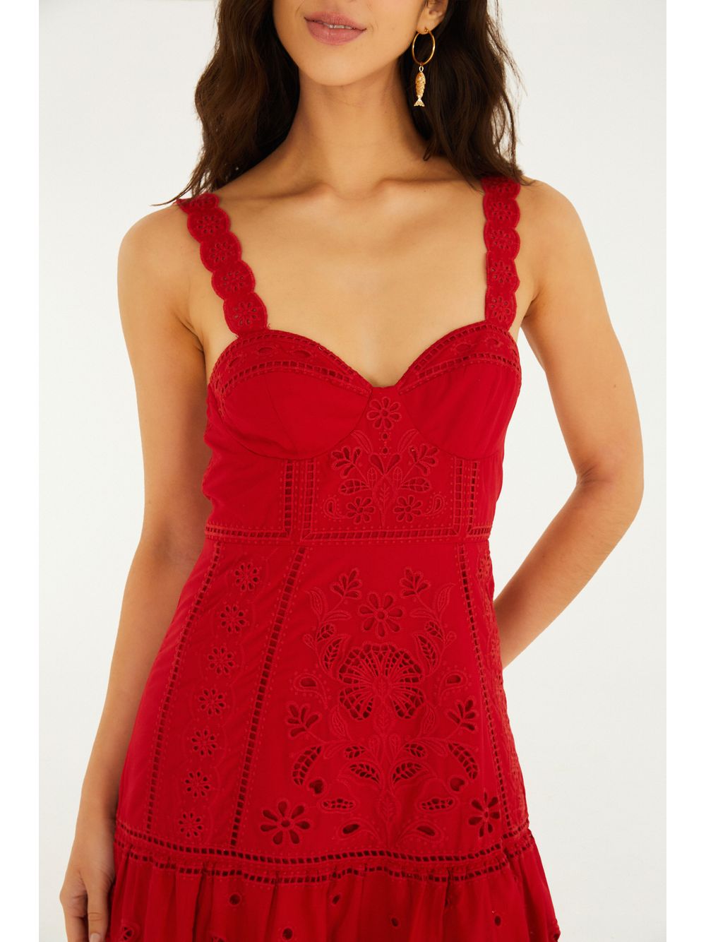 Farm — Vestido Richelieu Floral Mariana