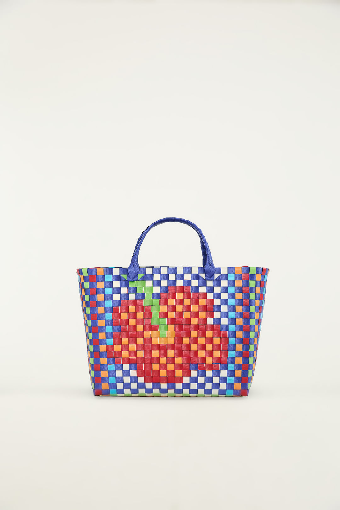 Tote Artesanal Flor Azul Pequena
