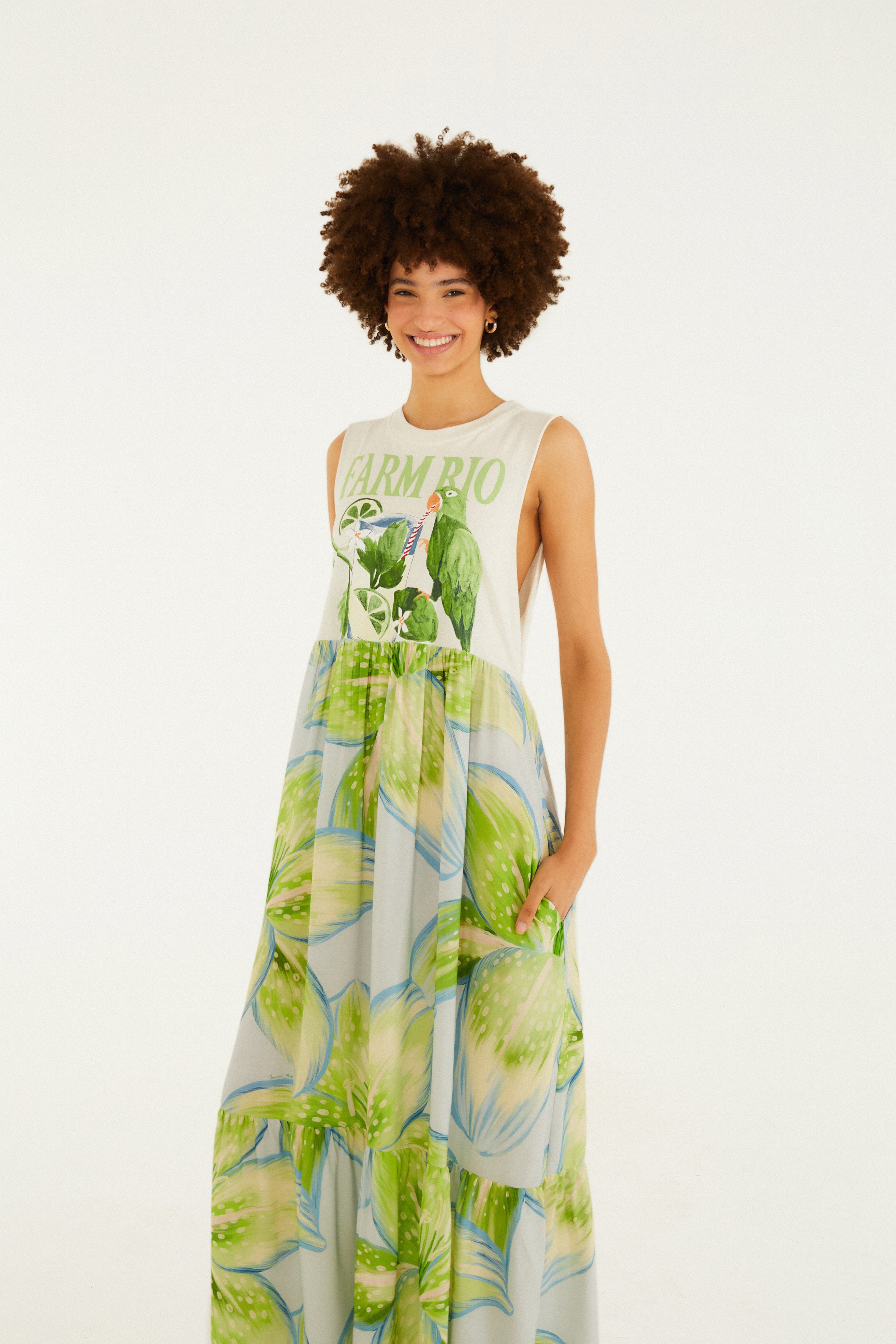 Vestido Midi Mojito Farm Rio