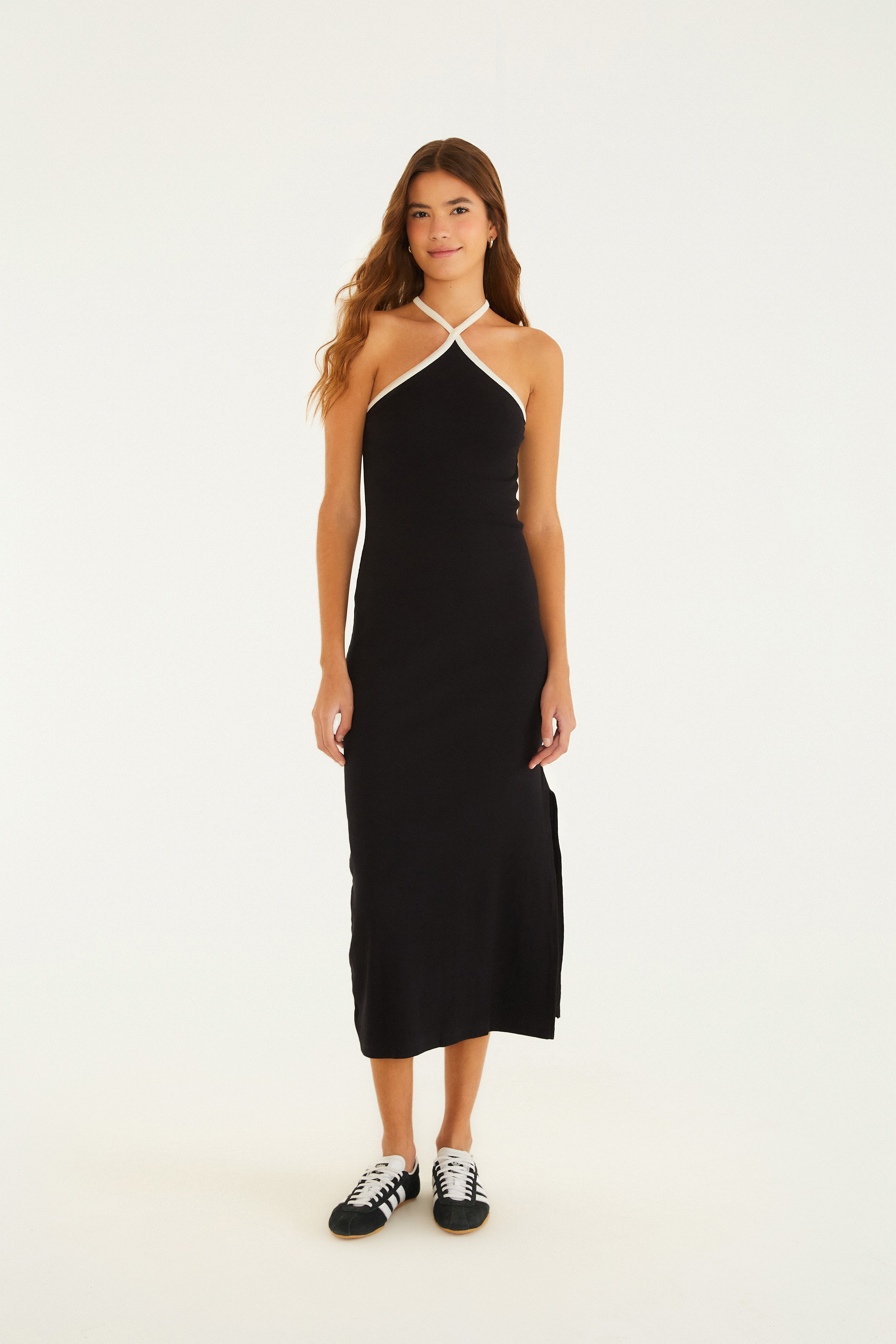 Vestido Viés Bicolor