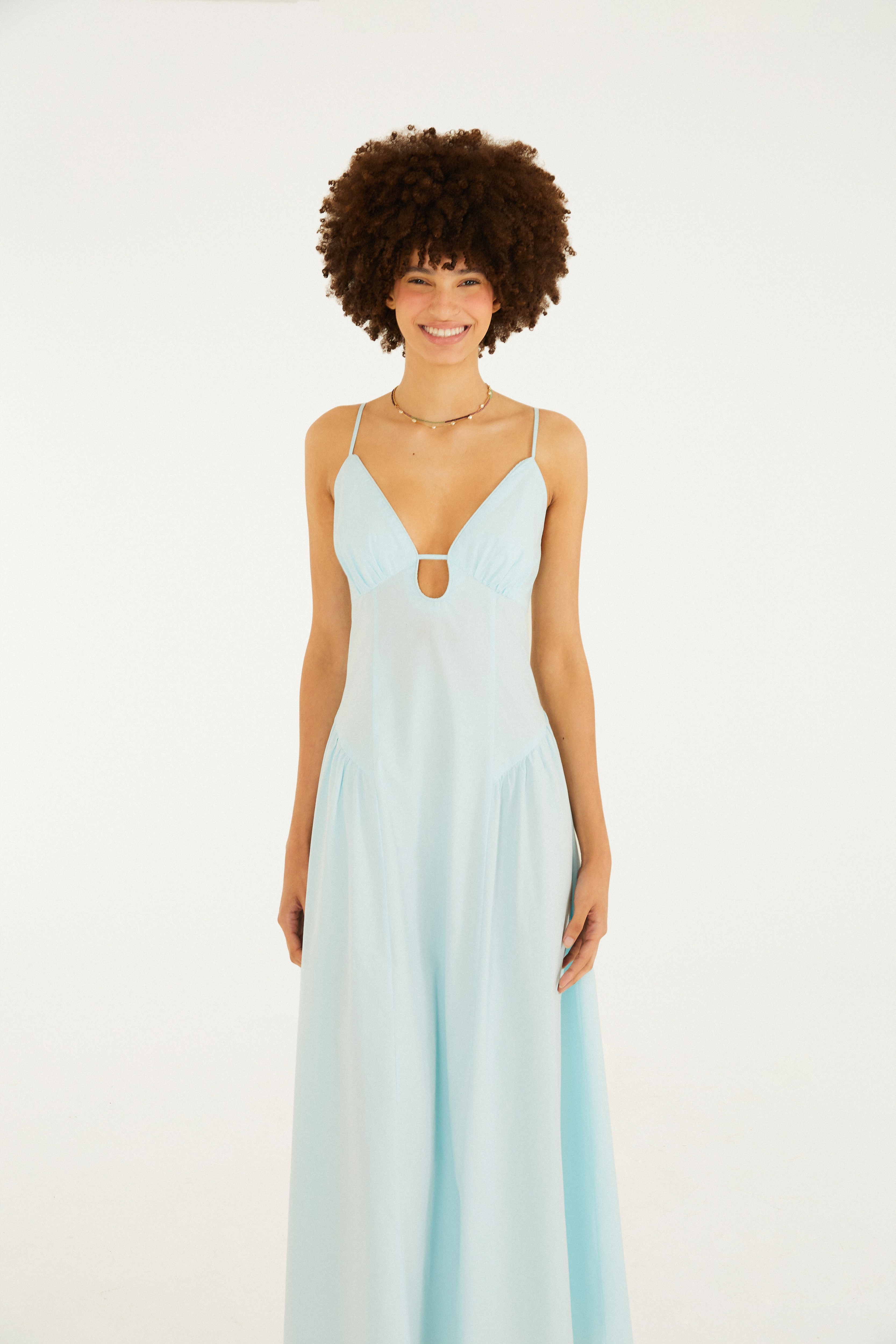 Vestido Alcinhas Decote