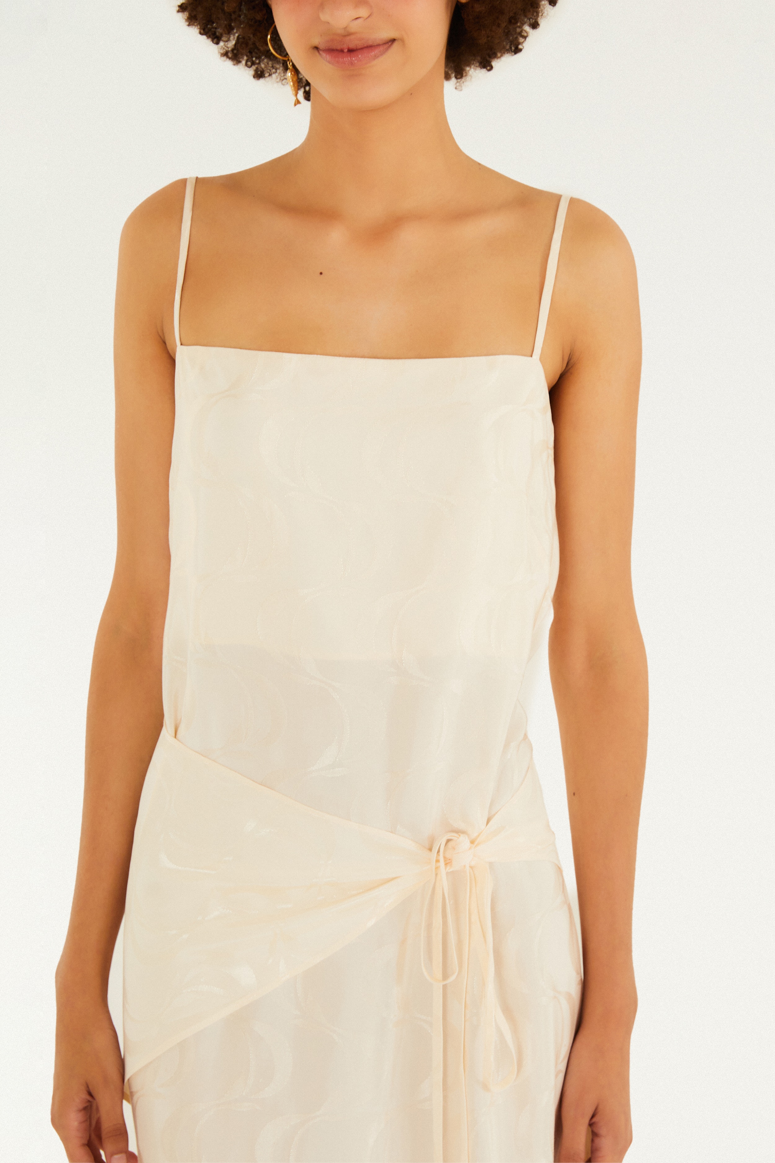 Vestido Alcinhas Jacquard