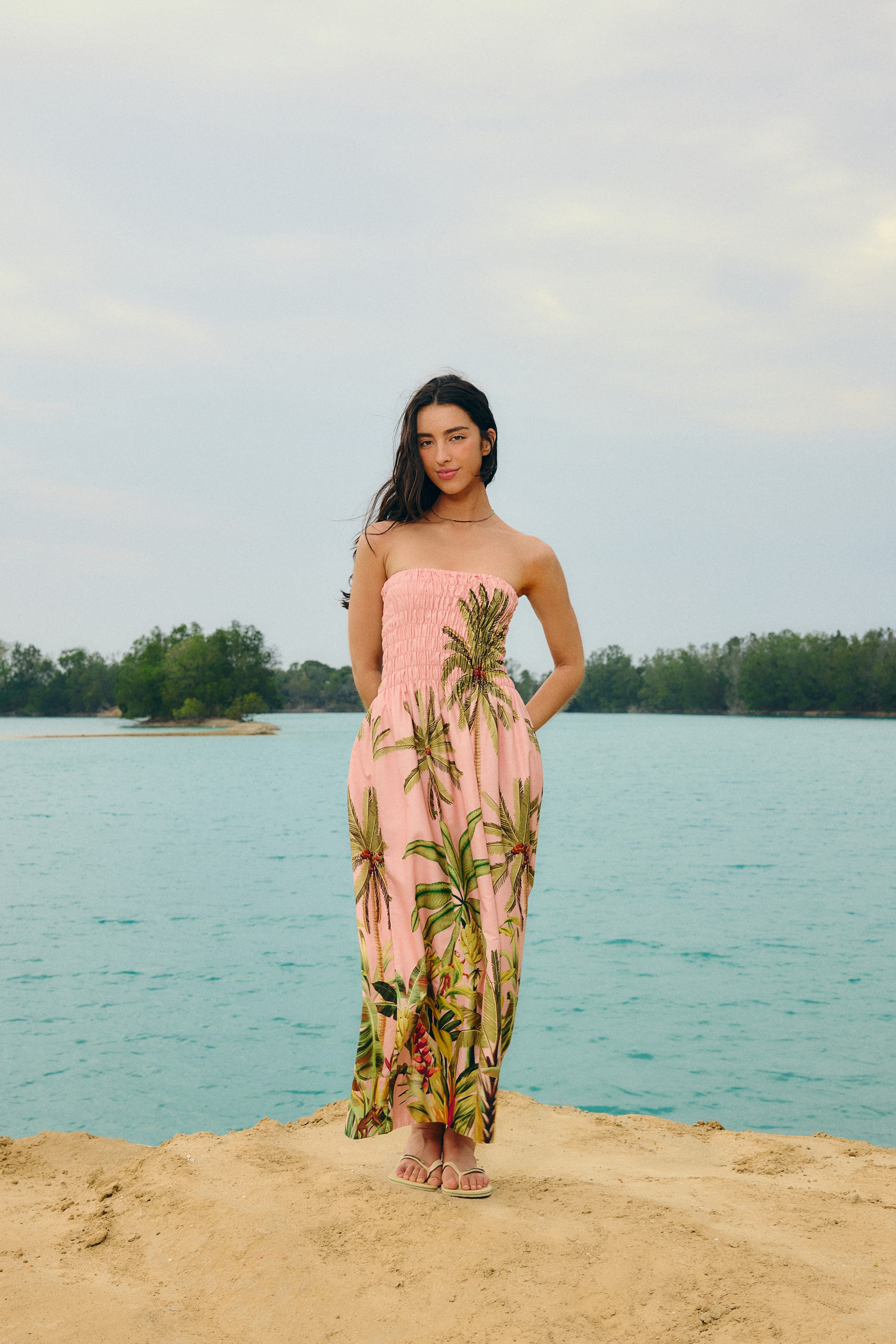 Vestido Midi Estampado Jeri