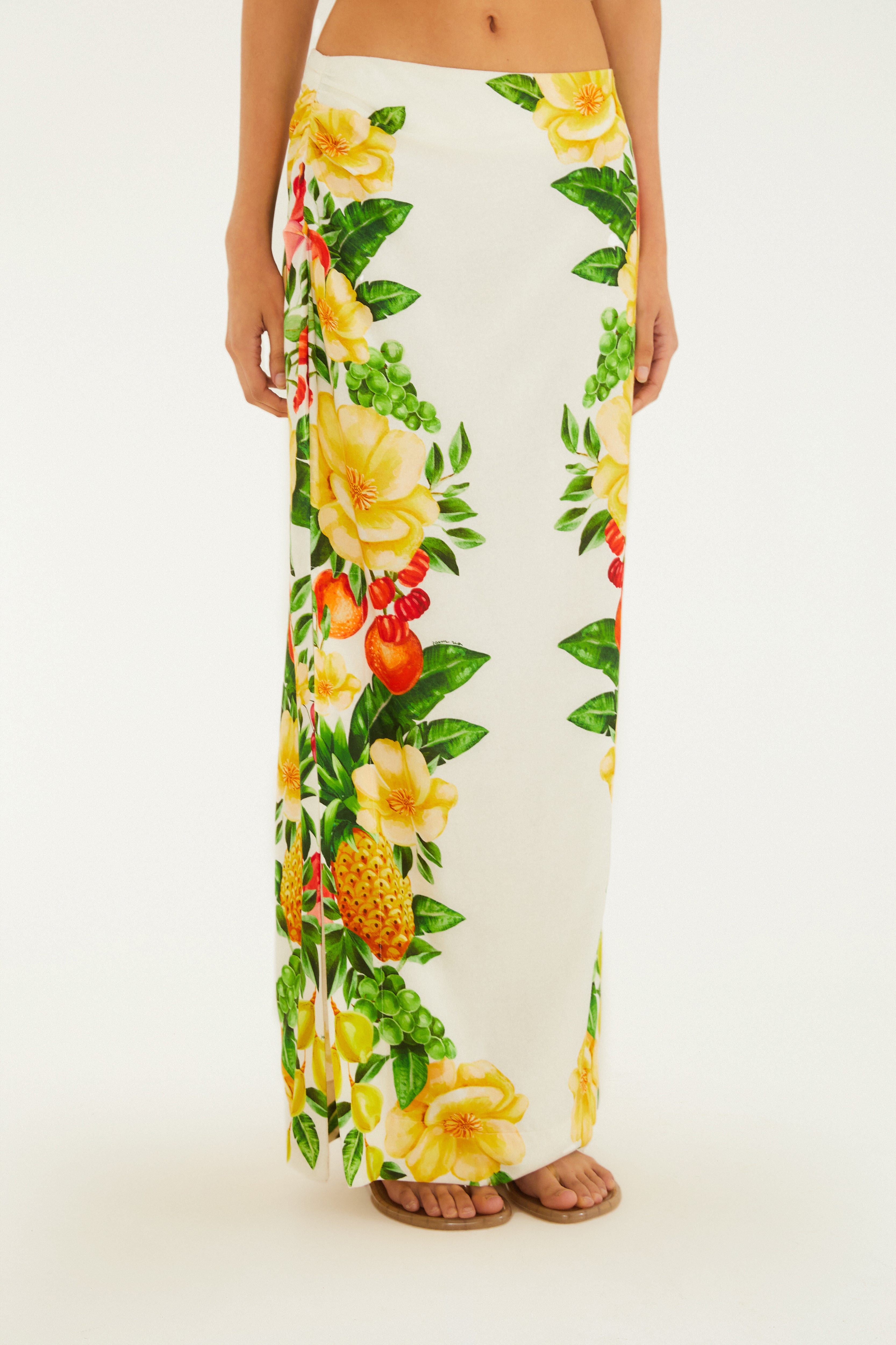 Saia Estampada Floral Picnic
