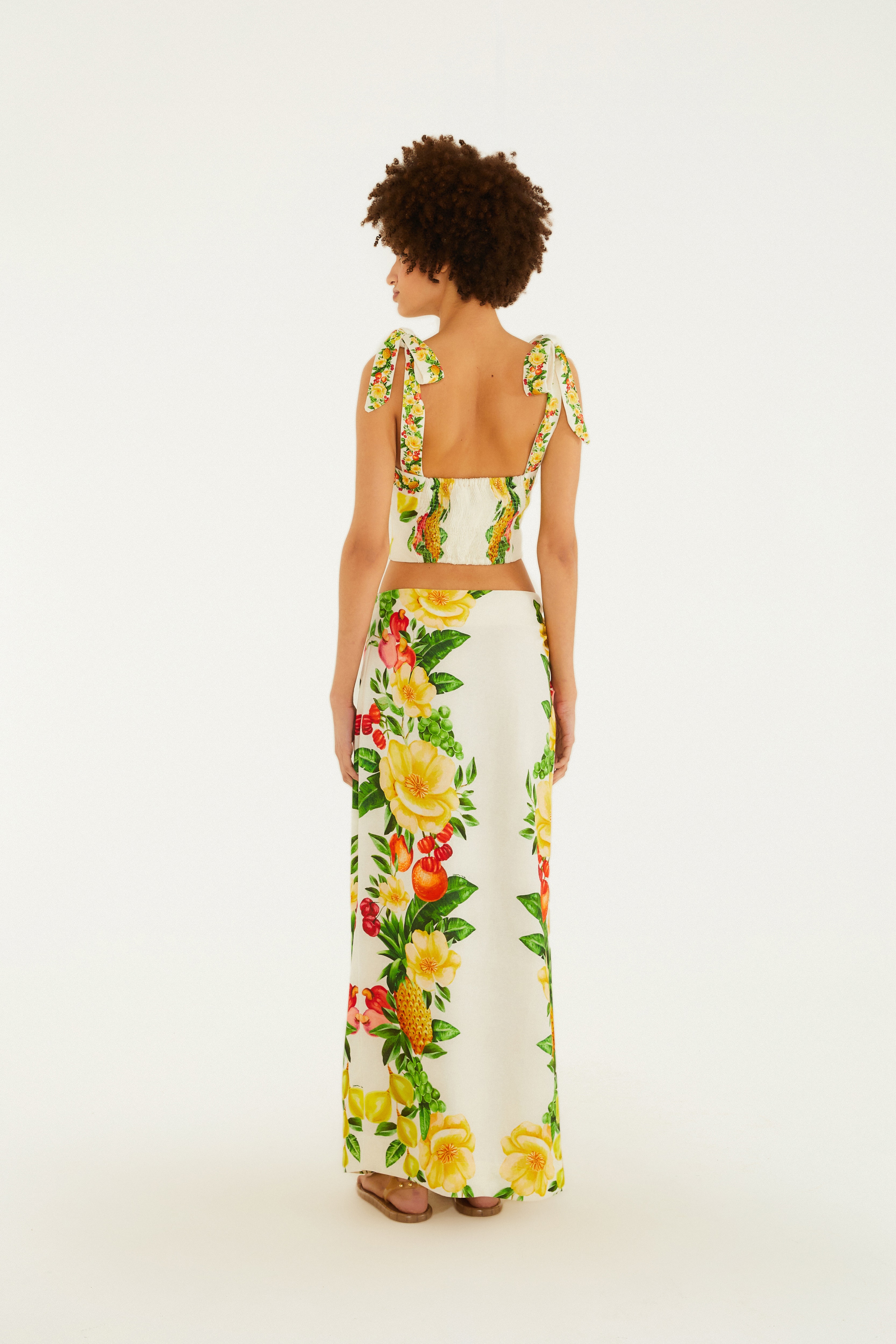 Saia Estampada Floral Picnic