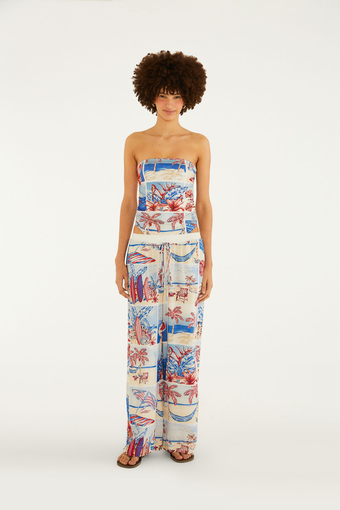 Calça Estampada Diário De Verão