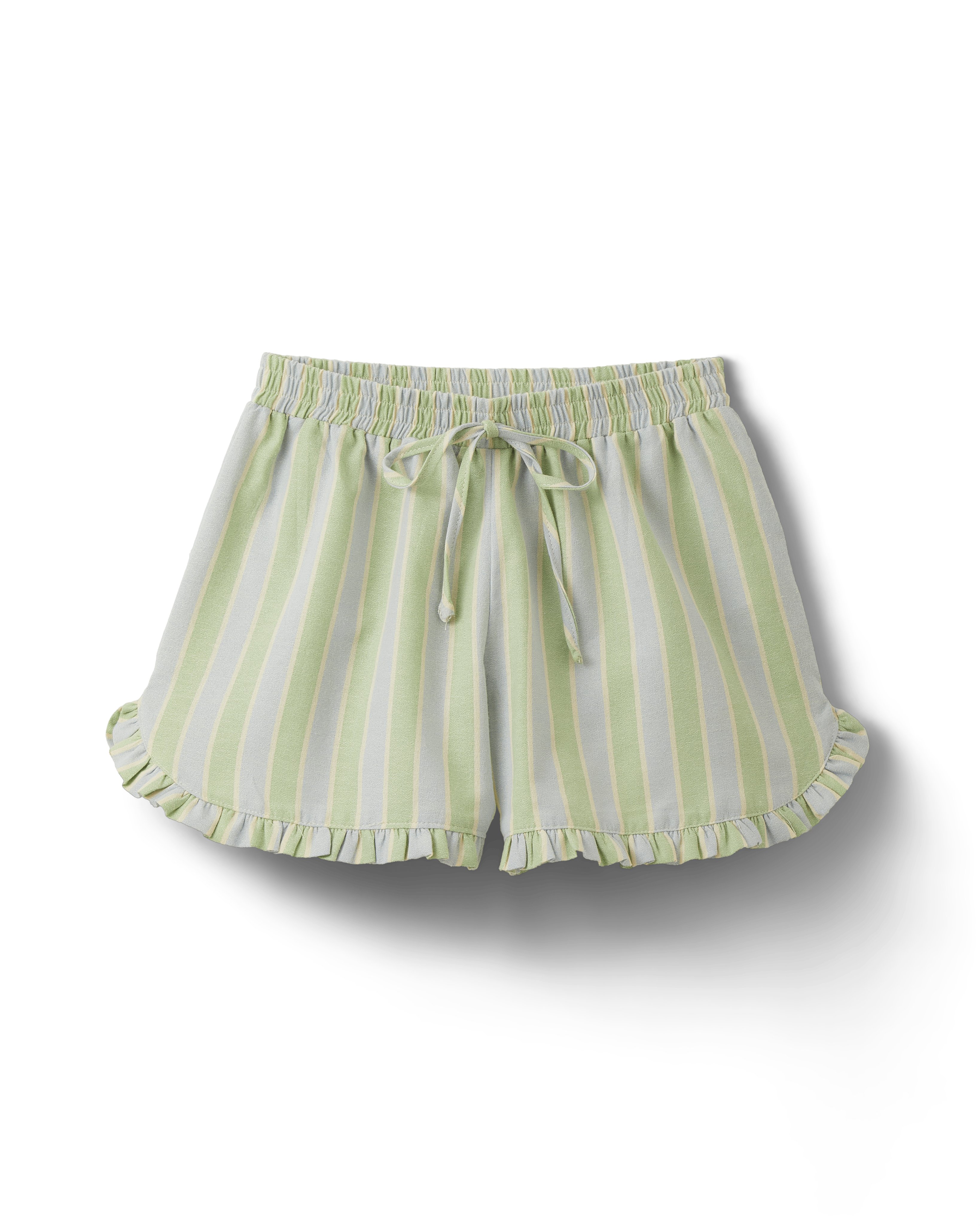 Short Fio Tinto Listrado Jardim Doce