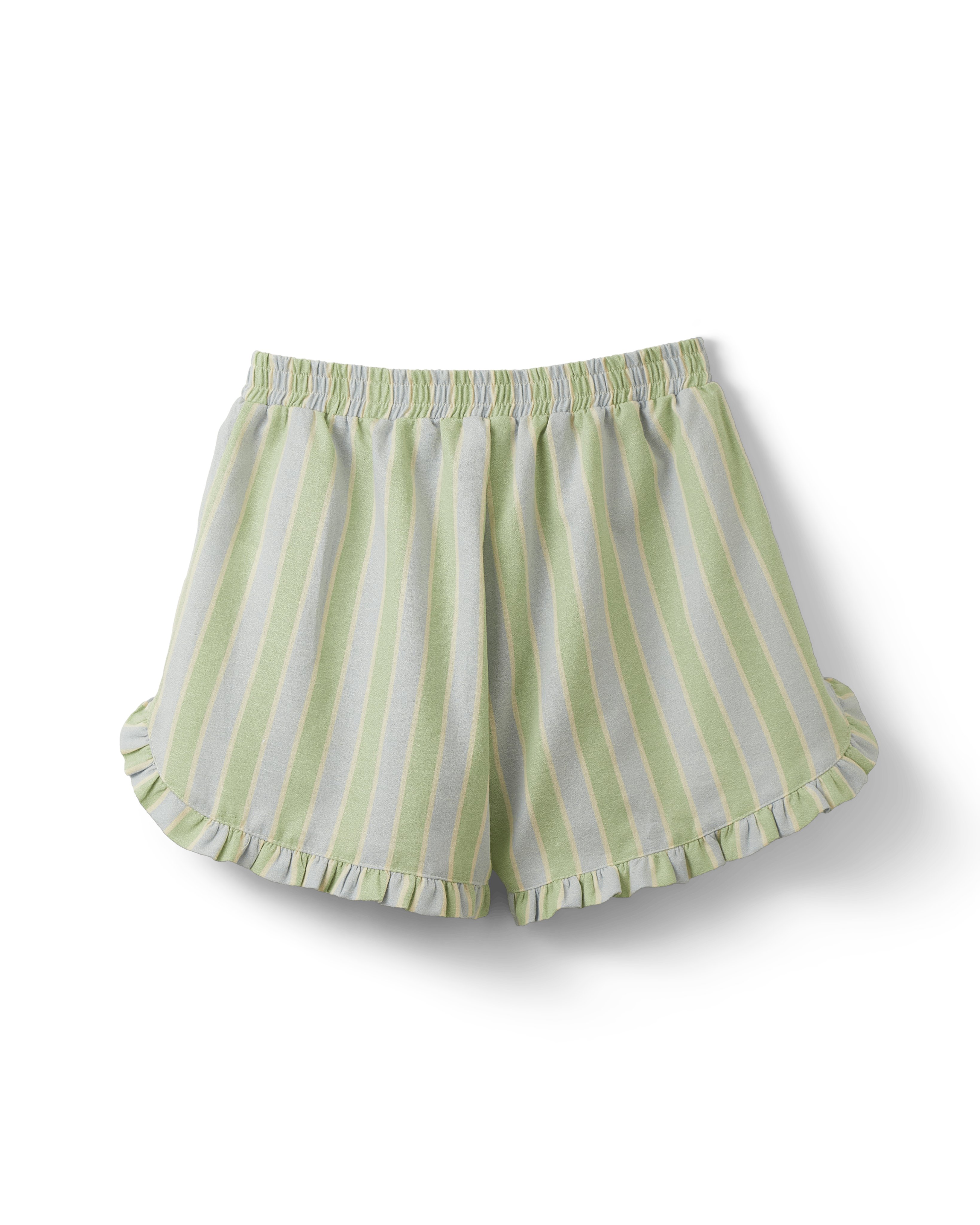 Short Fio Tinto Listrado Jardim Doce