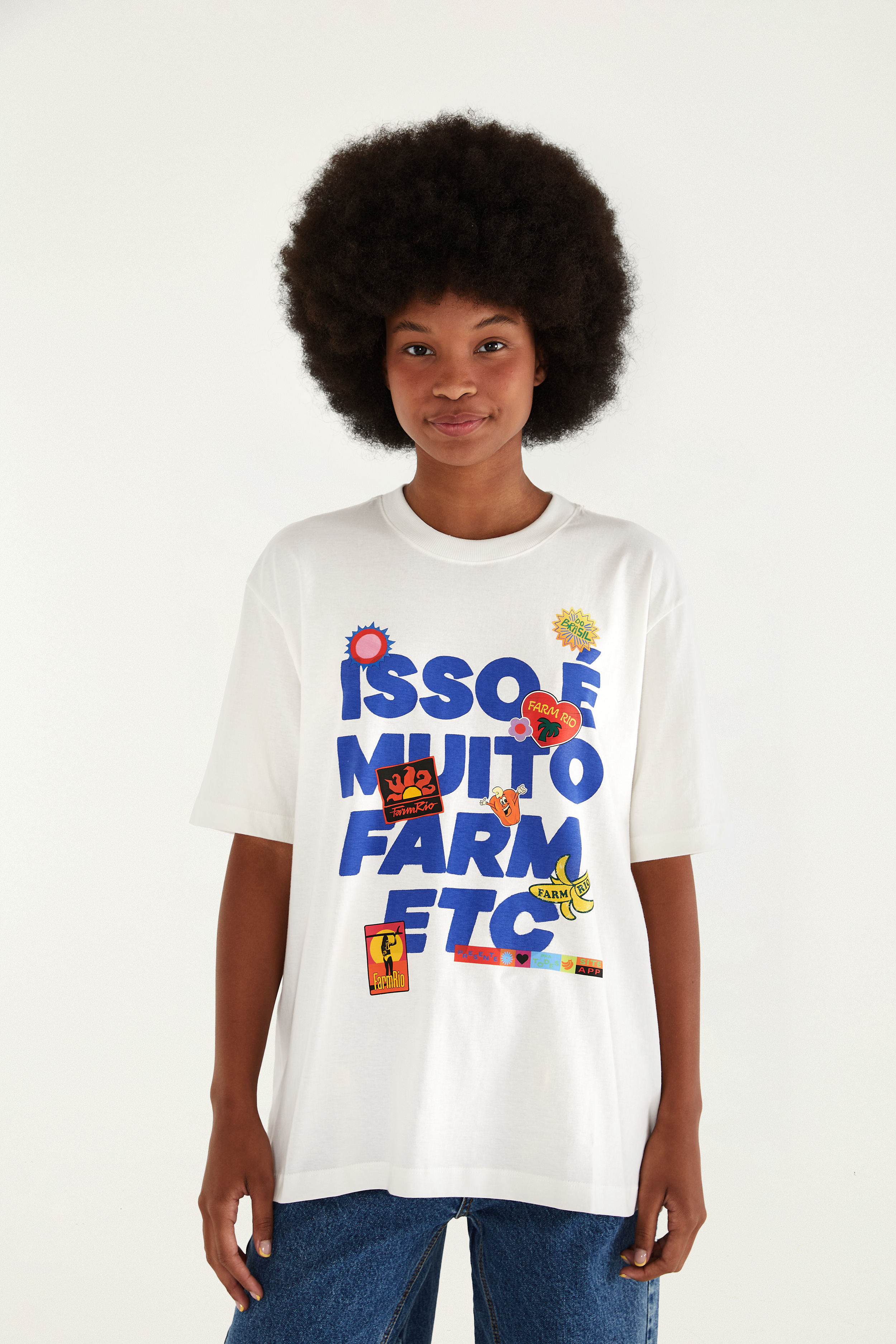 T-Shirt Ipanema Muito Farm Etc Off White