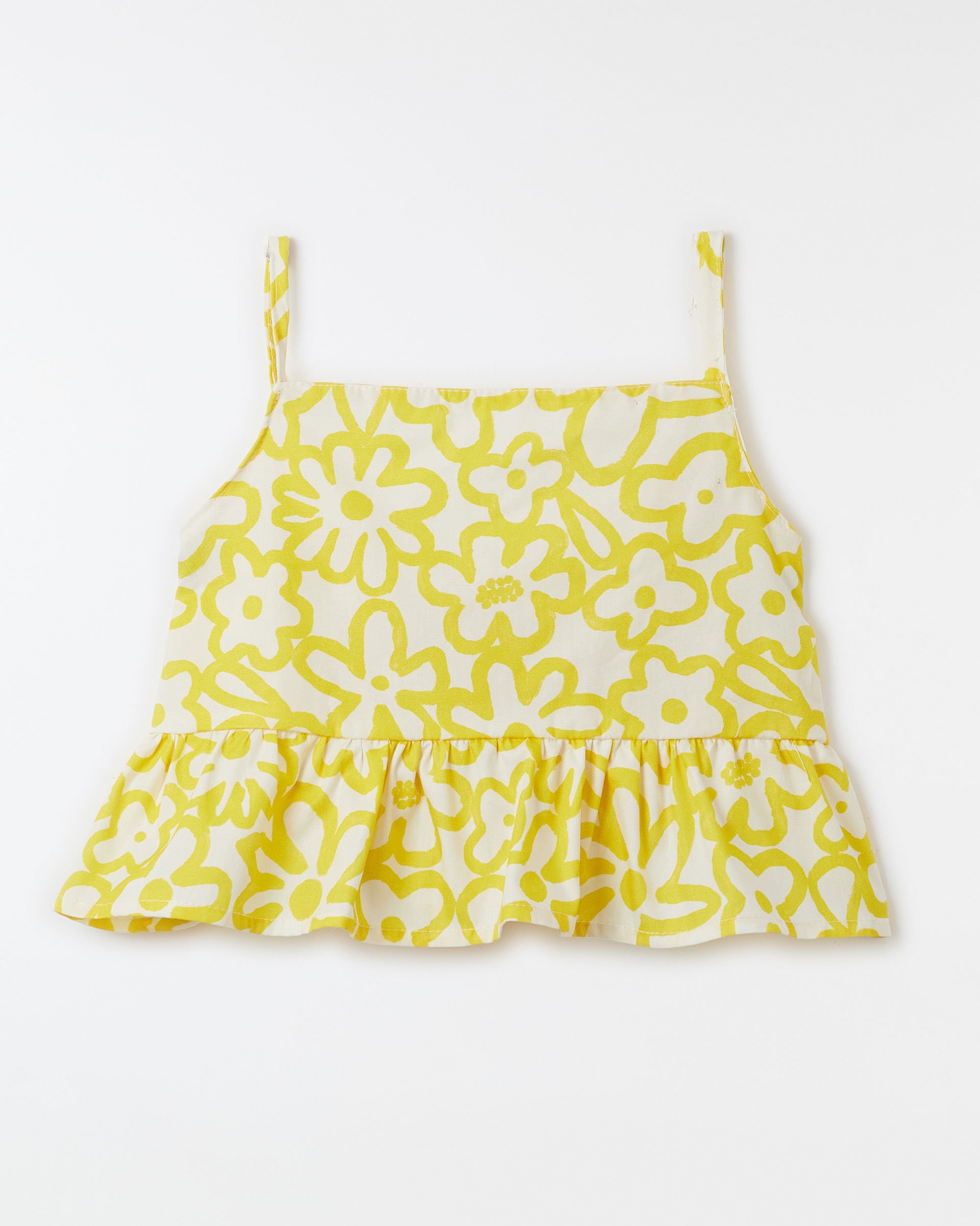 Top Blu Bicolor Amarelo
