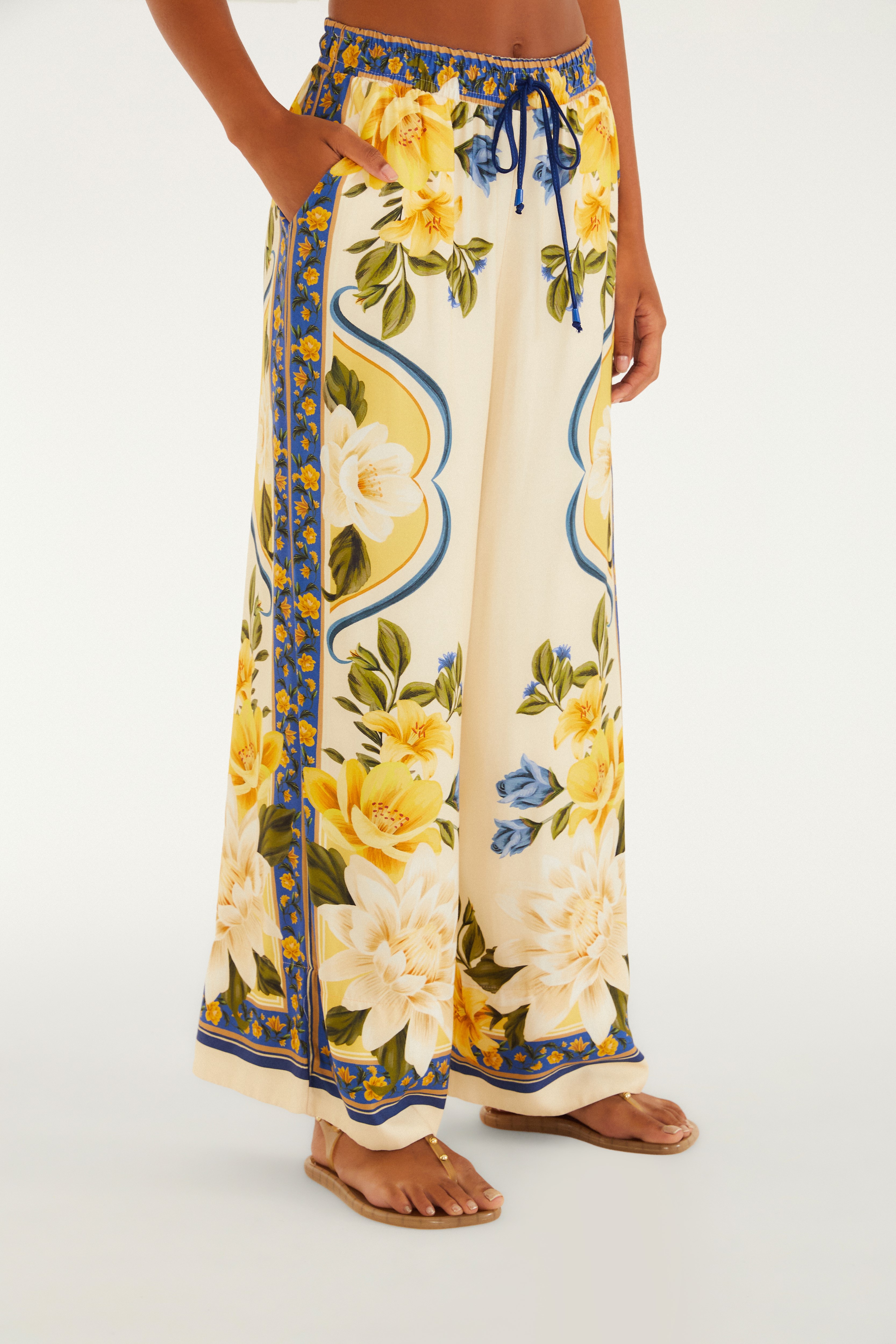 Calça Estampada Flor Do Rio