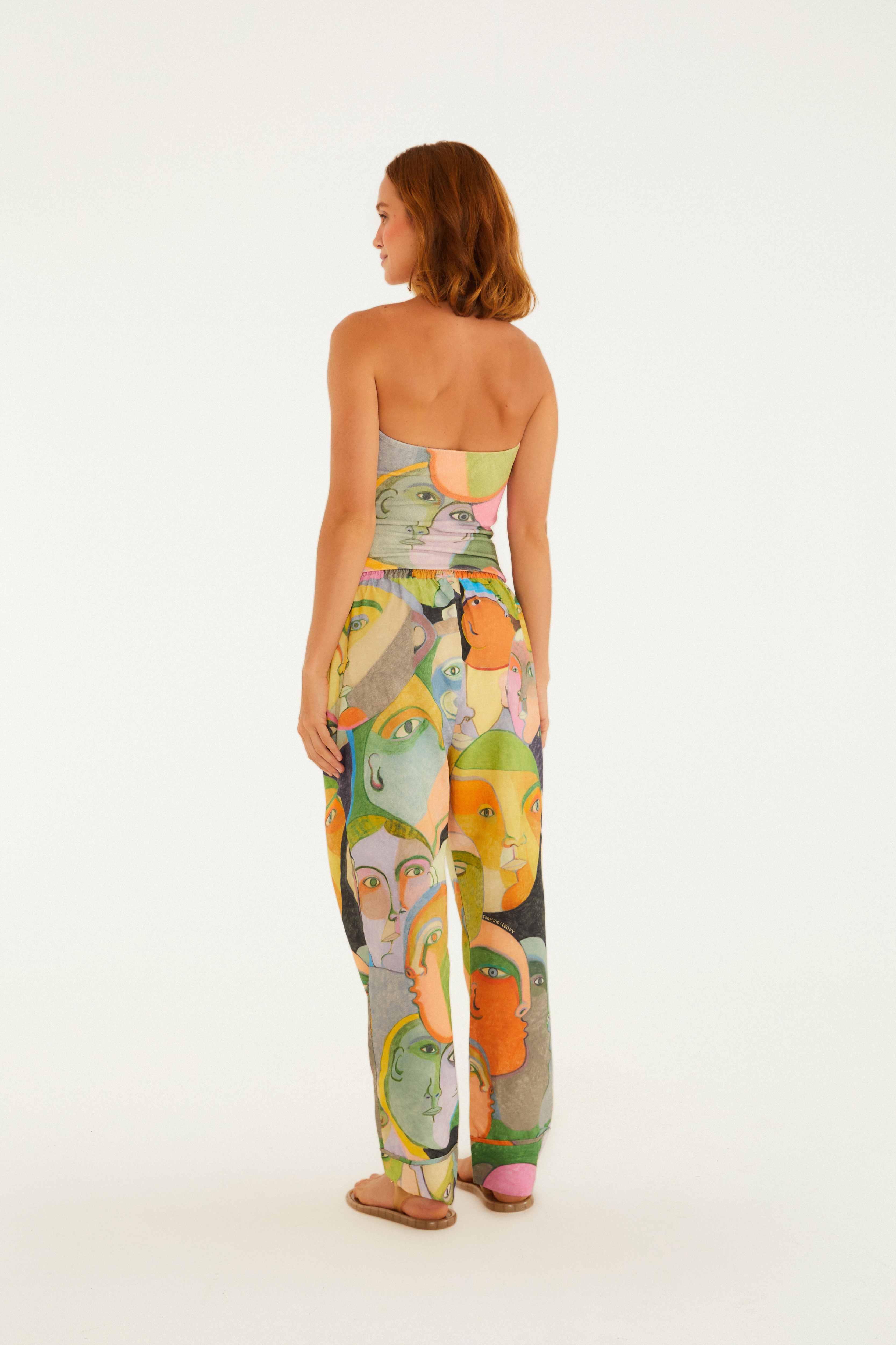 Calça Estampada Multidão Ana Leovy