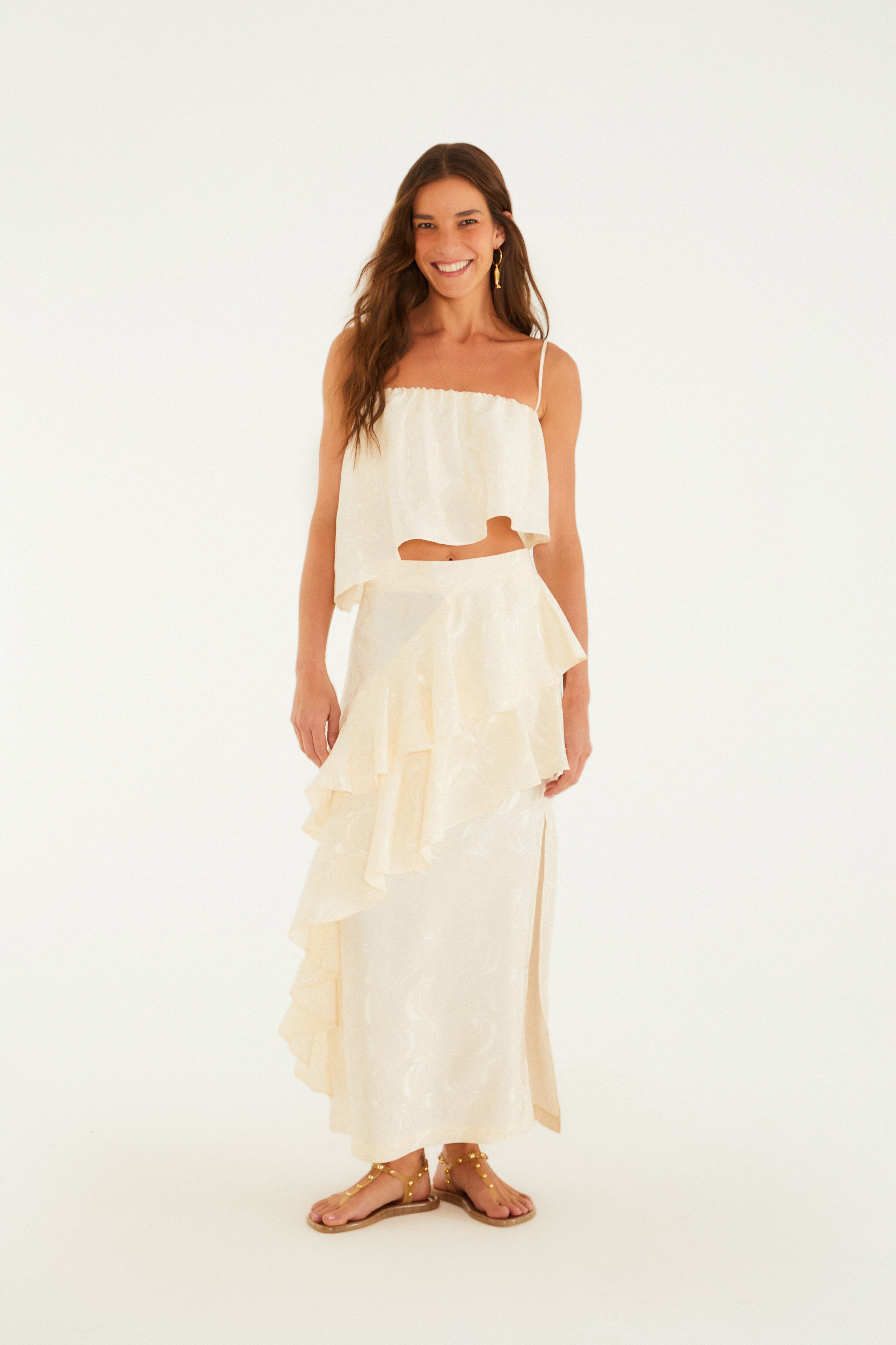 Blusa Alcinhas Jacquard