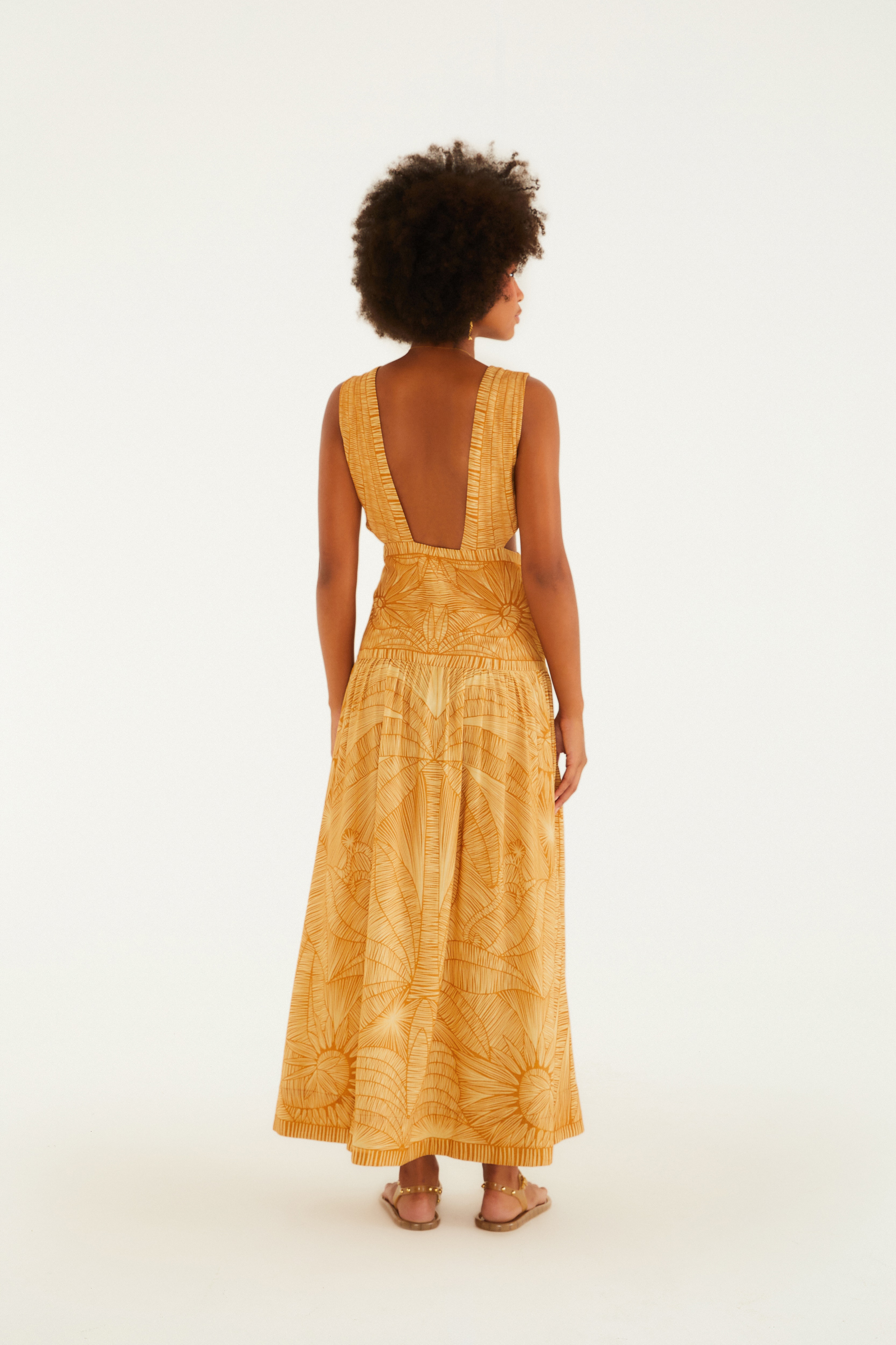 Vestido Midi Cobogó Palha