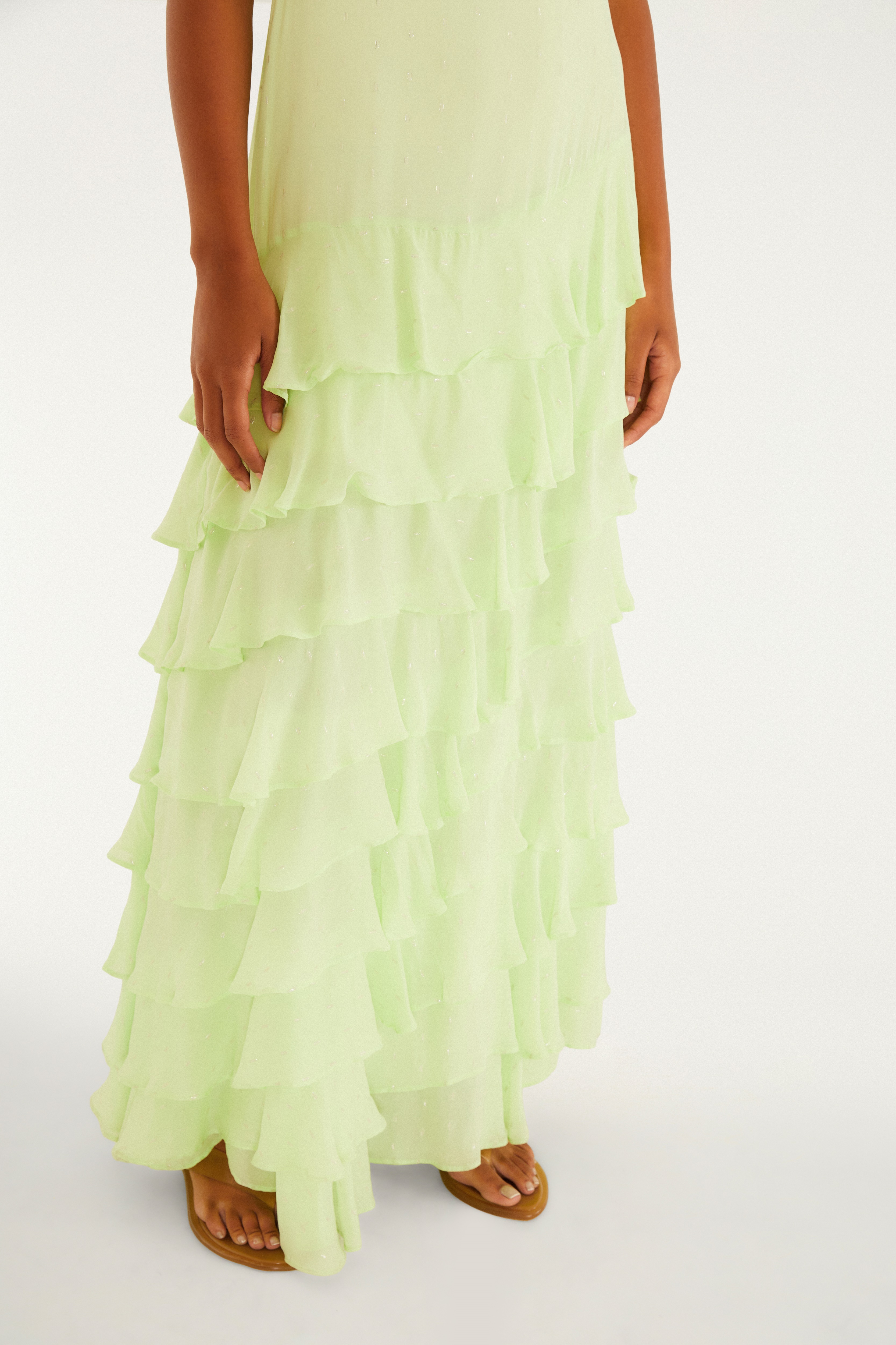 Vestido Longo Babados
