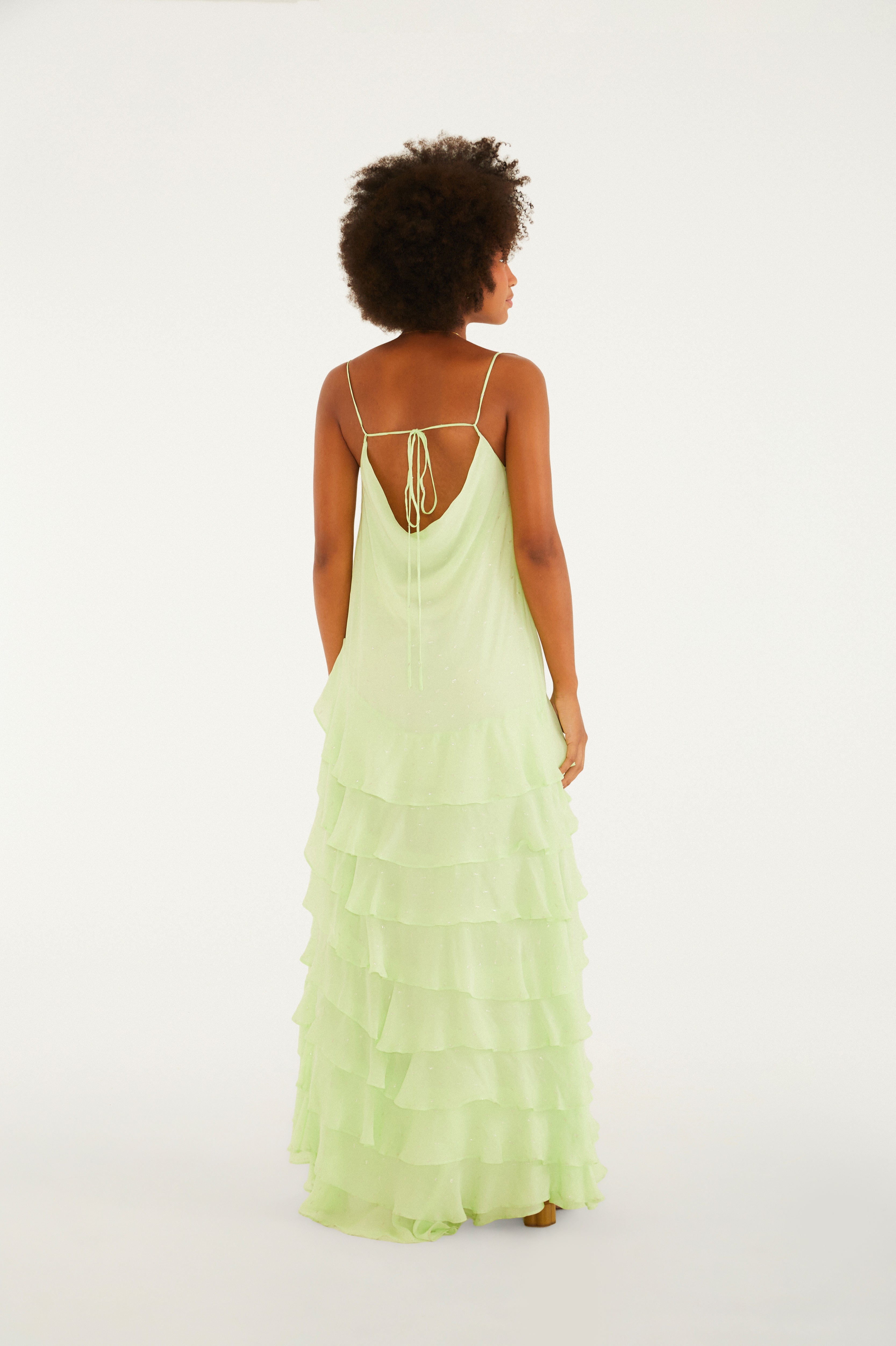 Vestido Longo Babados