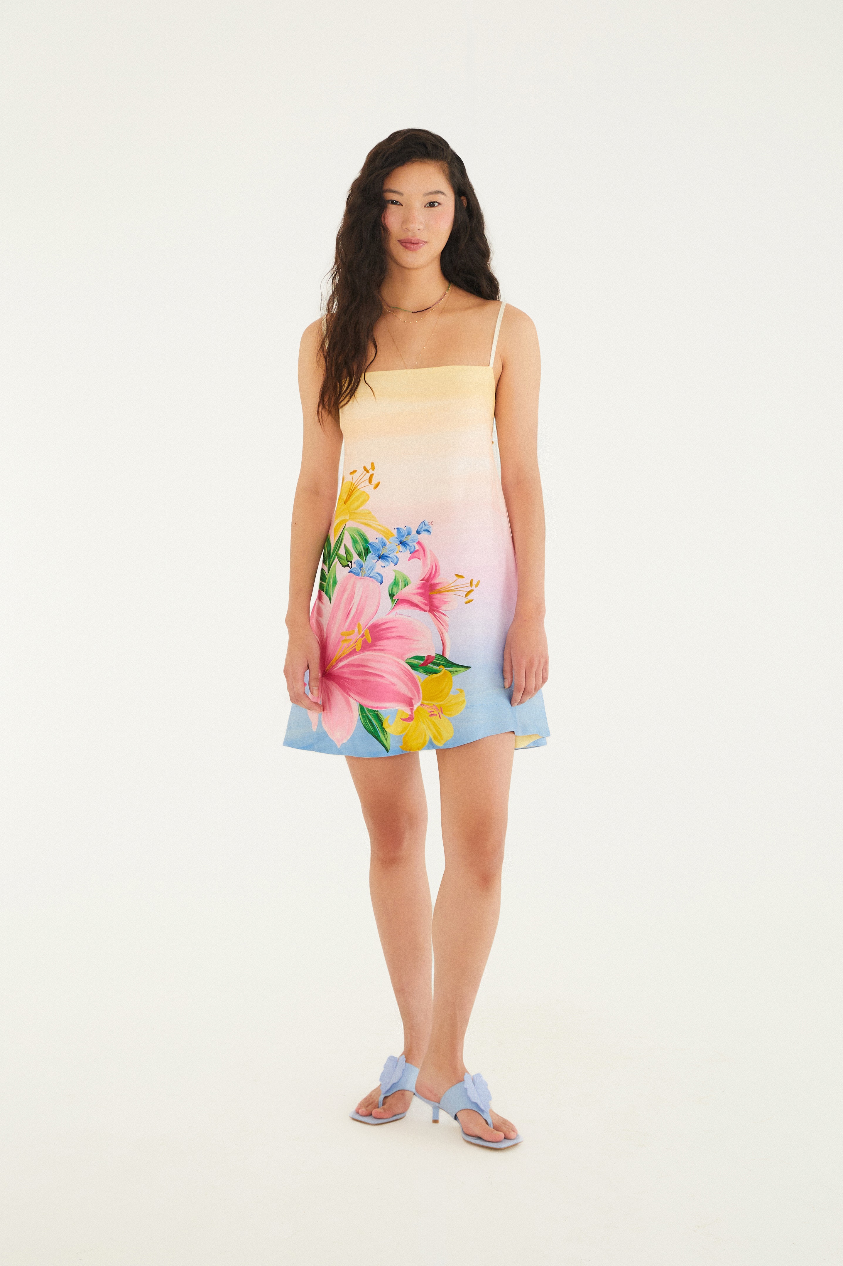 Vestido Curto Estampado Floral Lena