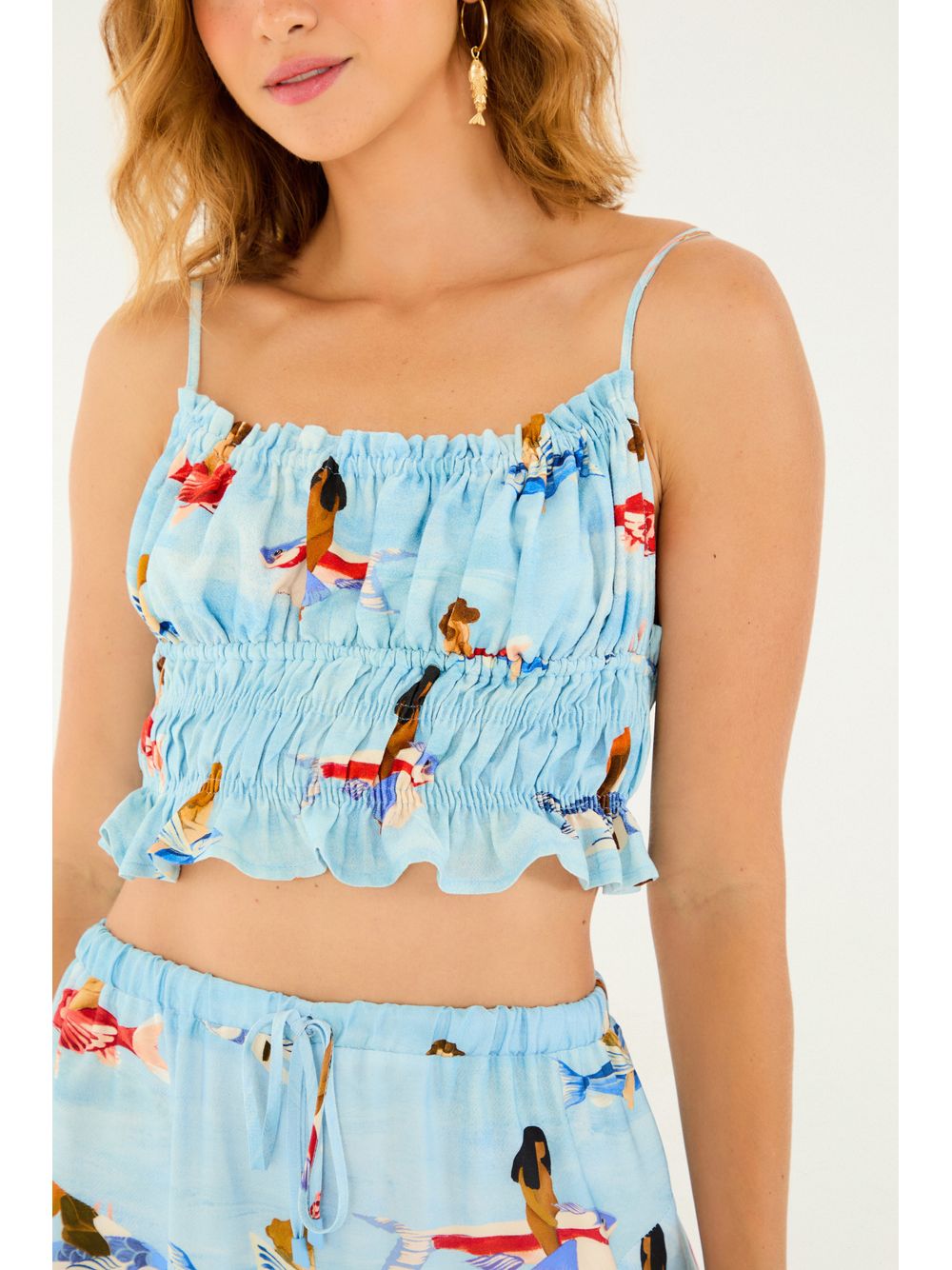 Farm — Top Estampado Peixes Voadores