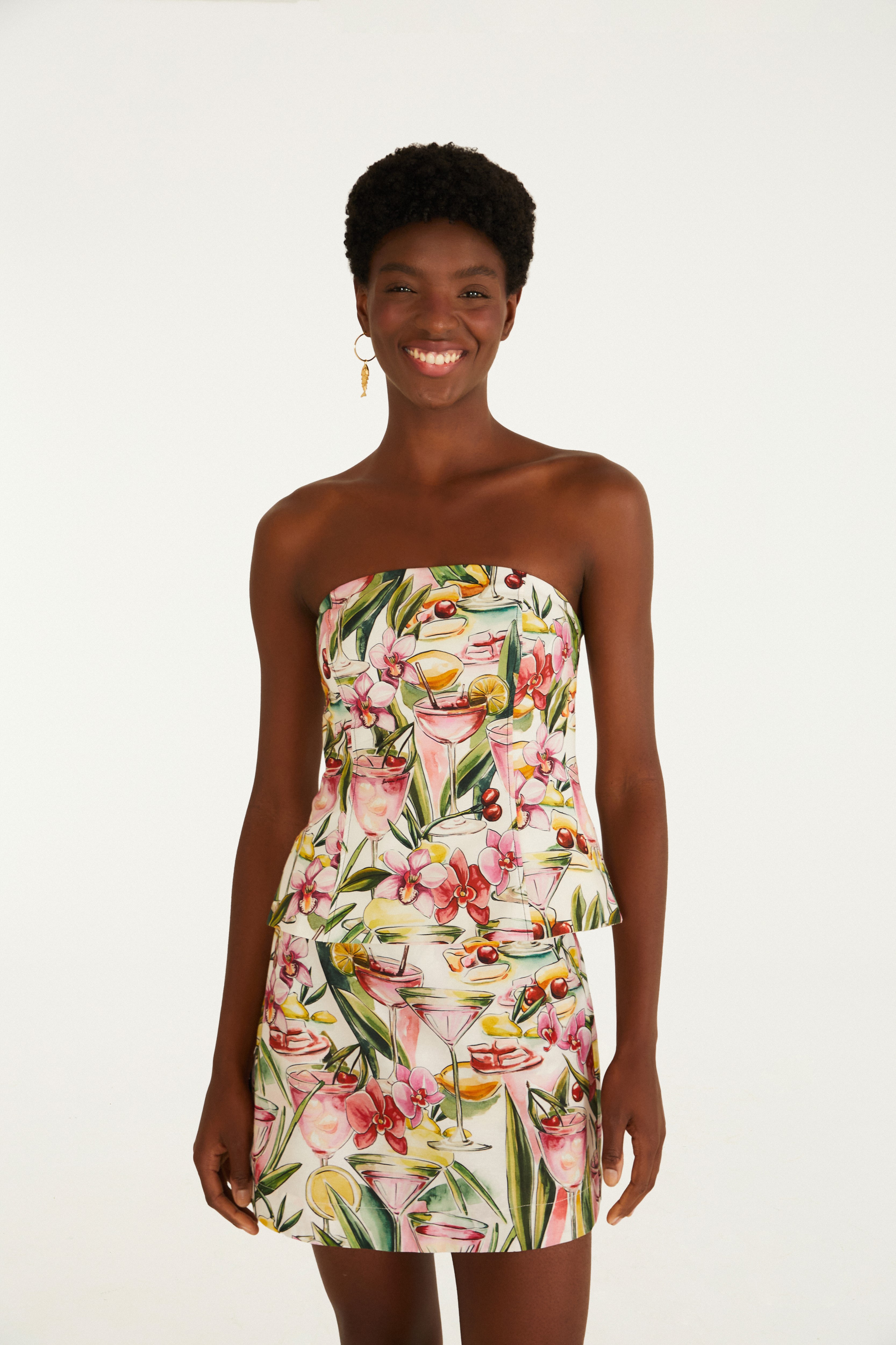 Short Saia Estampado Drink
