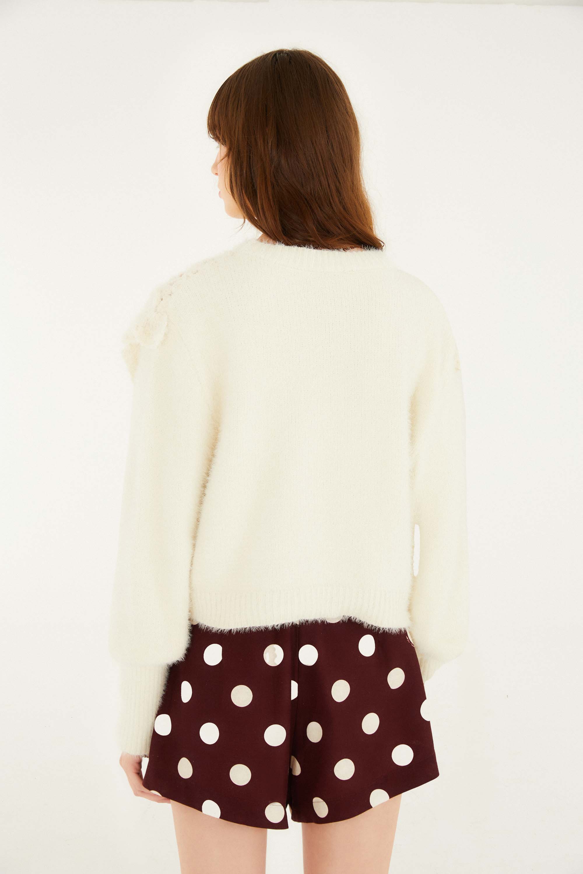Pull Tricot Artesanal Pala Crochê