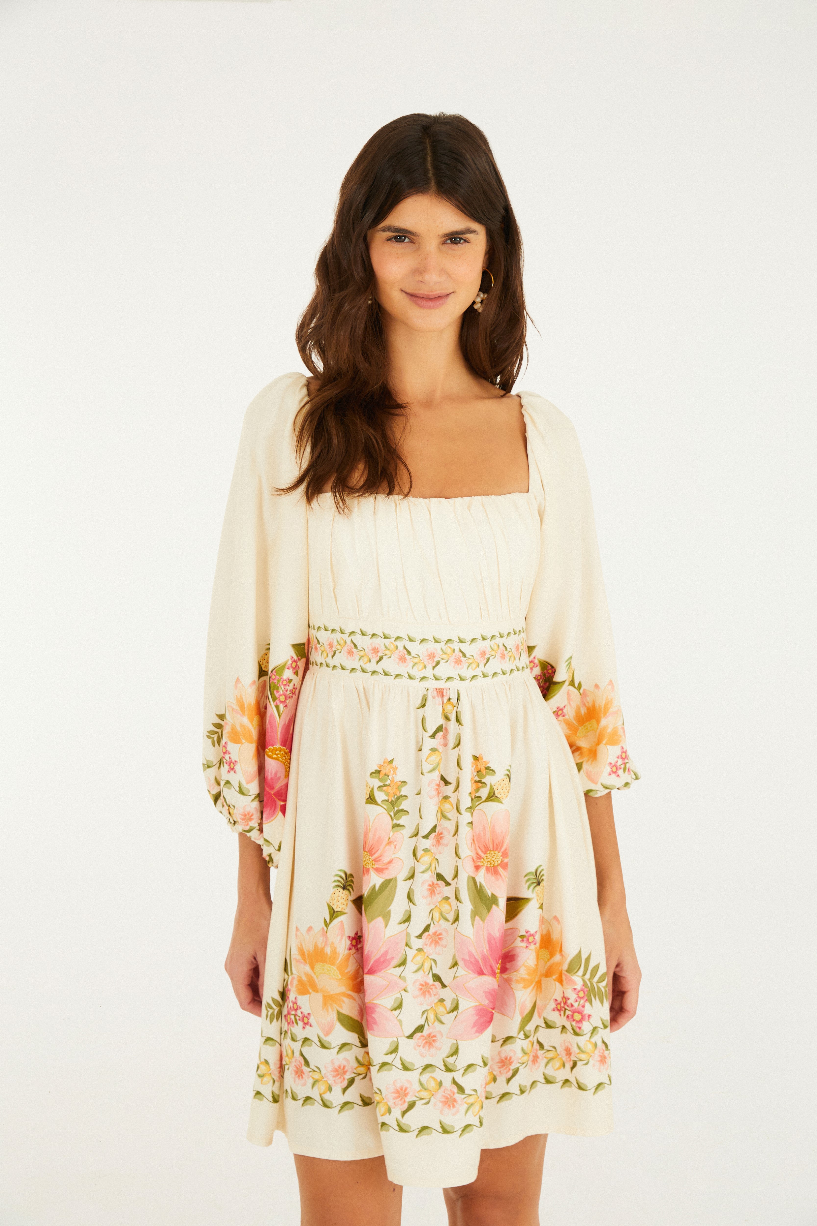 Vestido Curto Estampado Carolina
