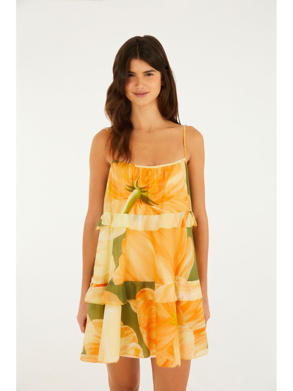 Farm — Vestido Curto Estampado Amarilis