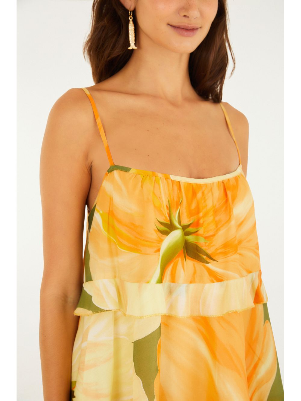 Farm — Vestido Curto Estampado Amarilis