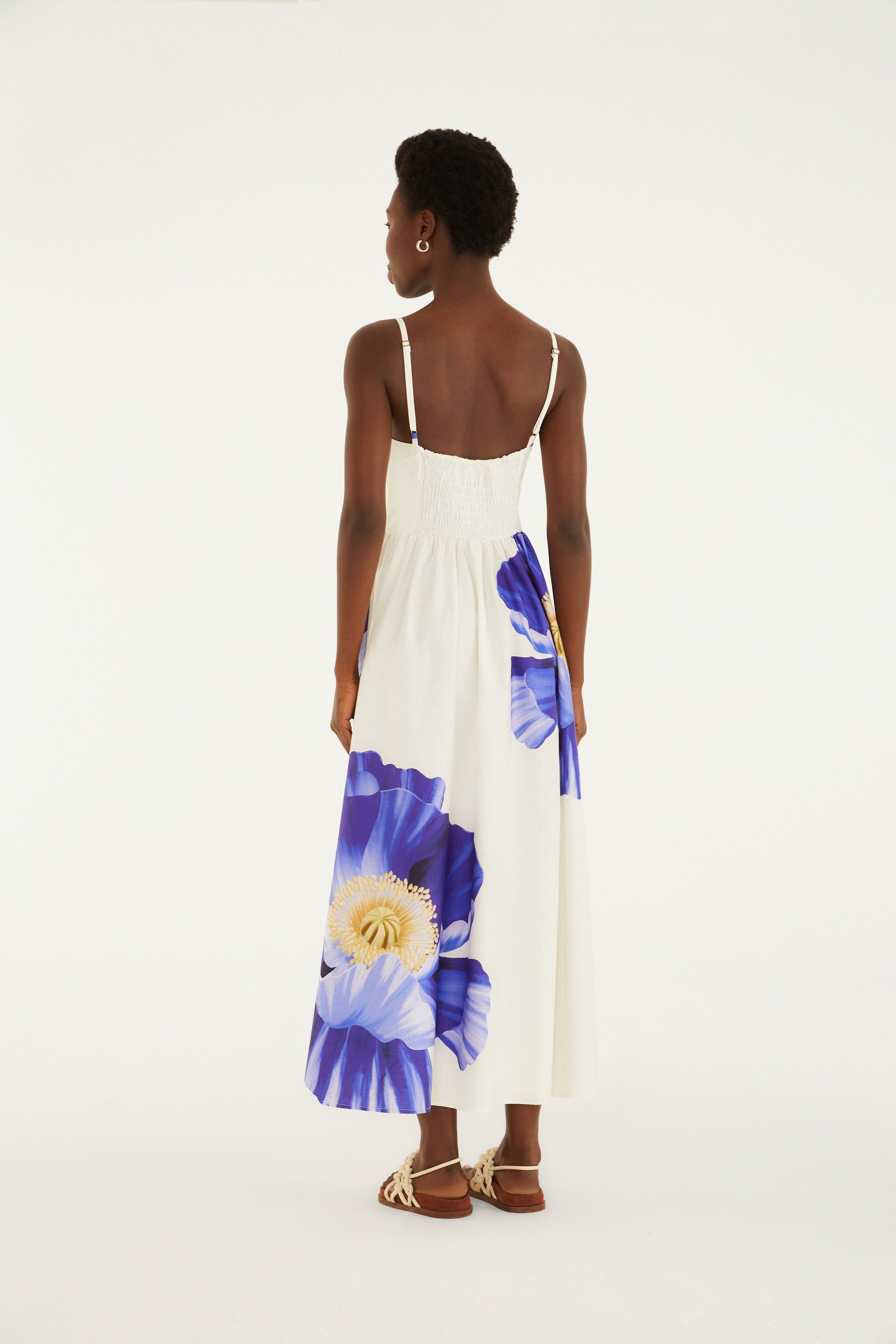Vestido Longo Alça Estampado Lola