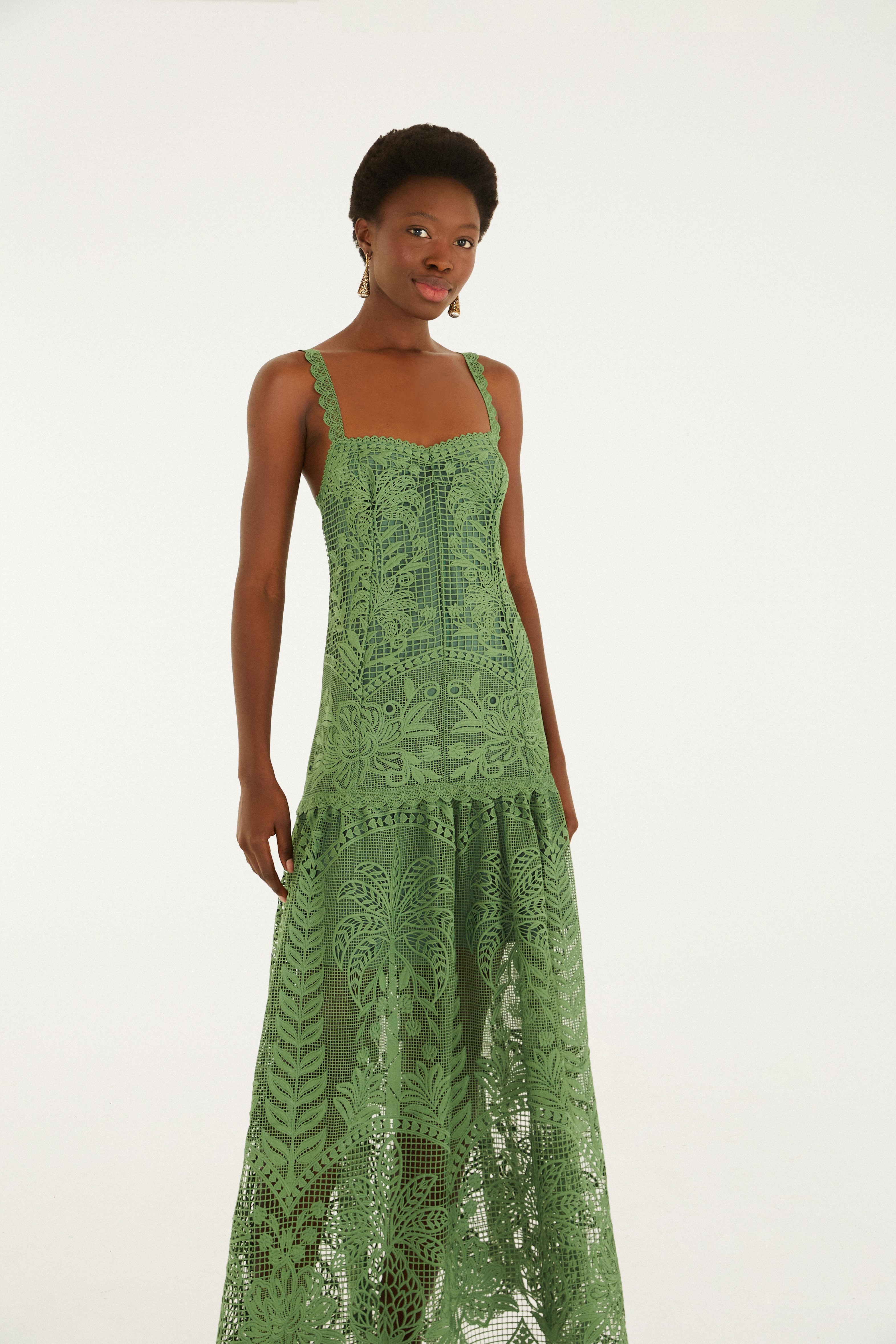 Vestido Cropped Guipure Paisagem Do Rio
