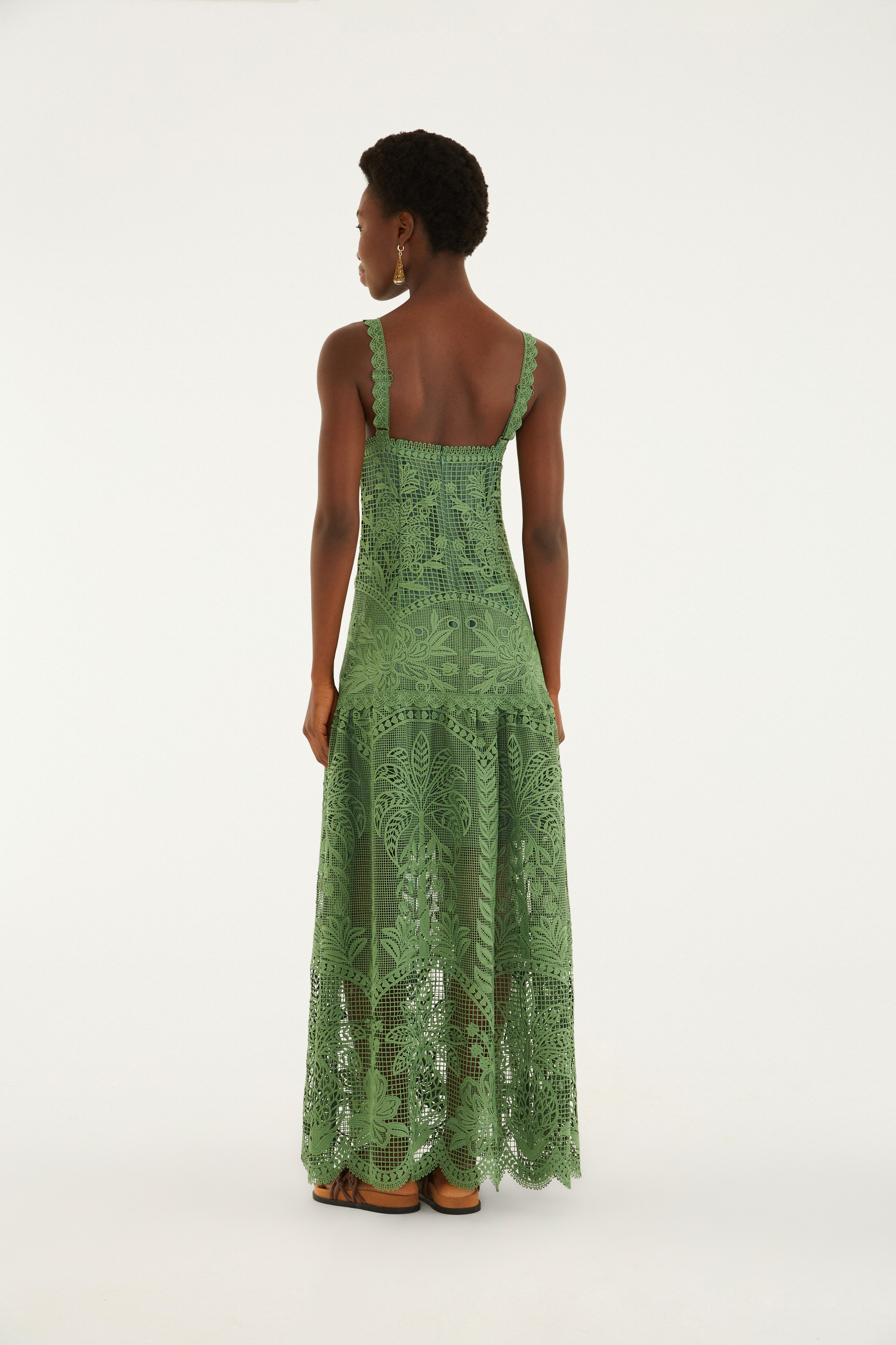 Vestido Cropped Guipure Paisagem Do Rio