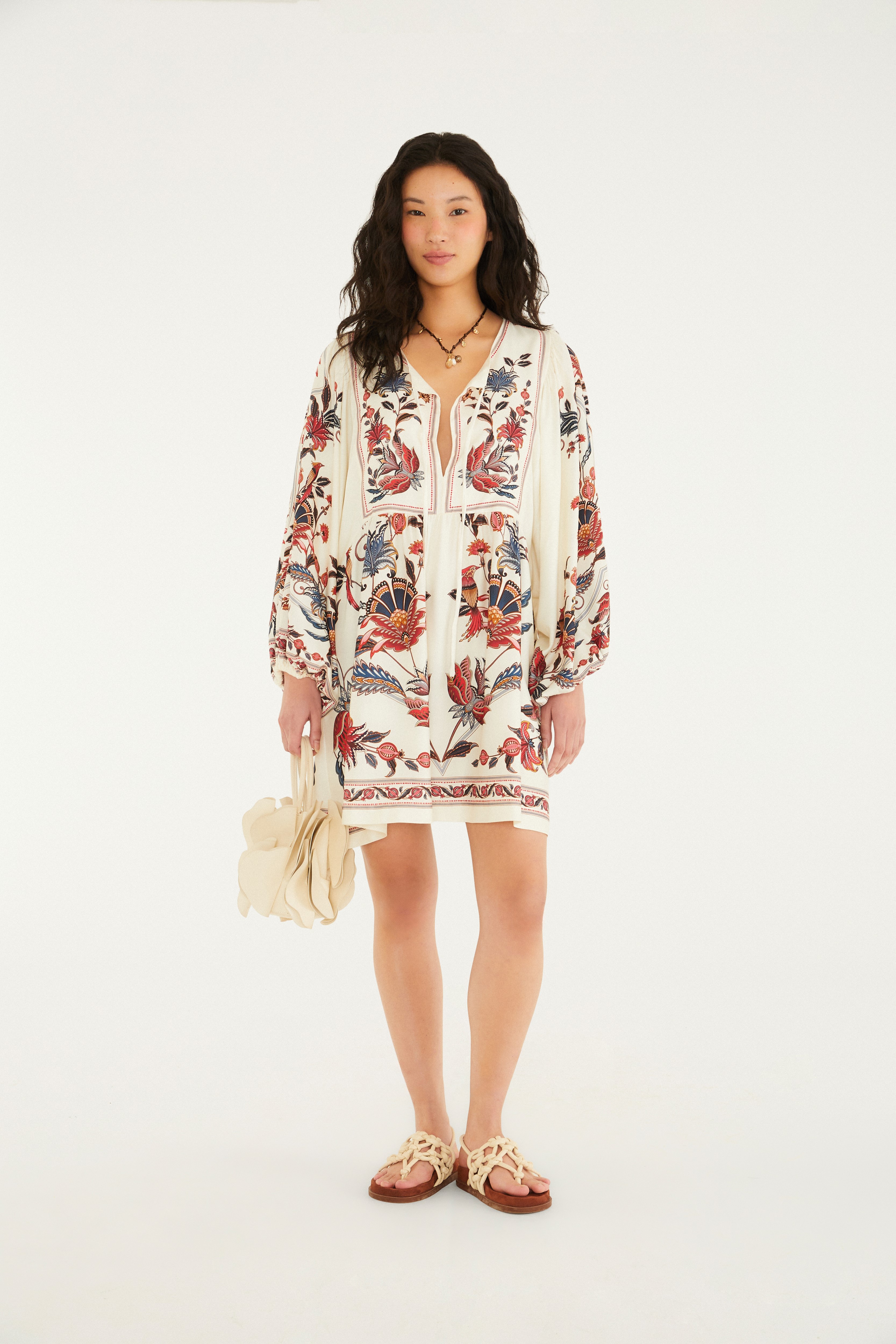 Vestido Curto Estampado Bohoflor