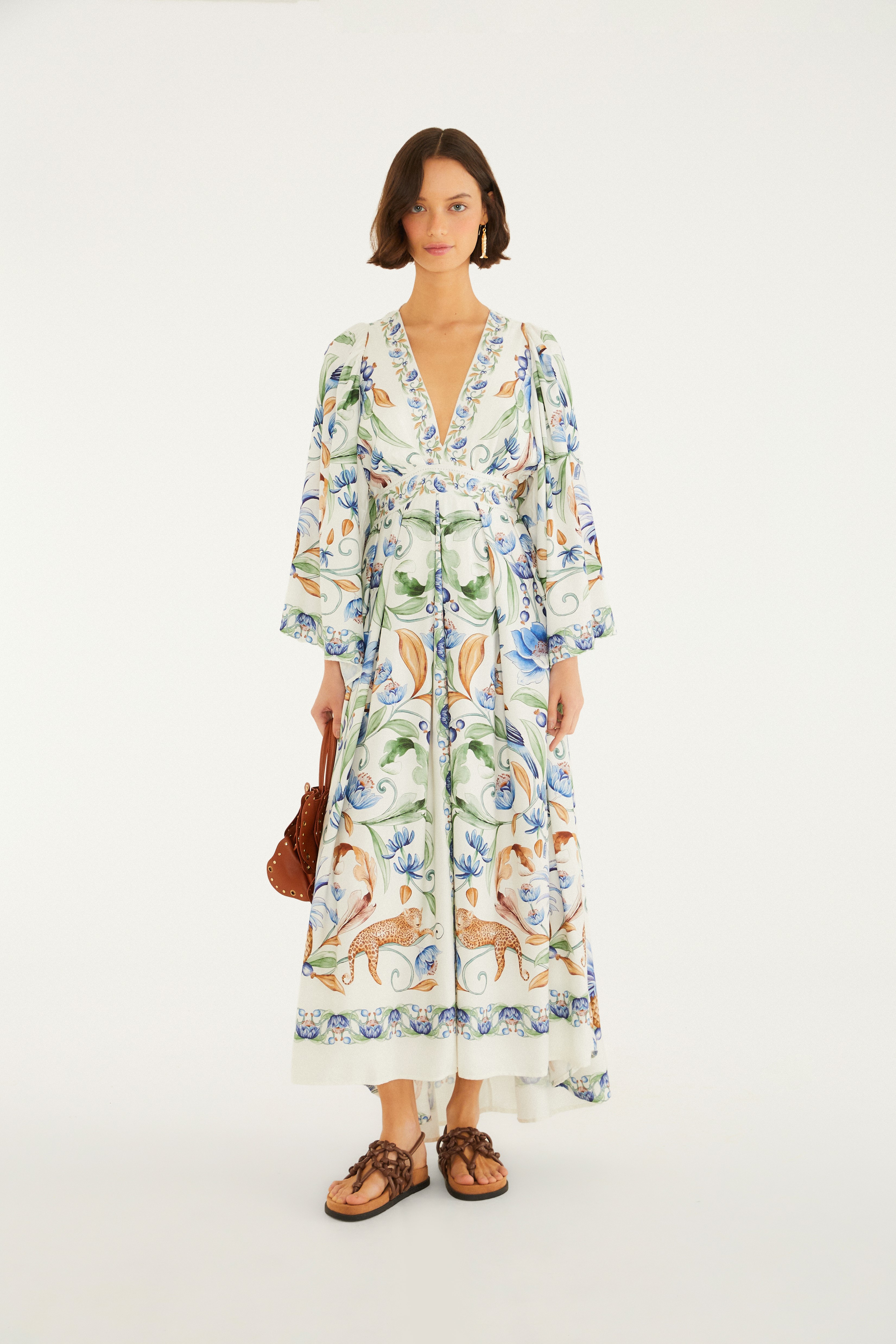 Vestido Longo Estampado Elsa