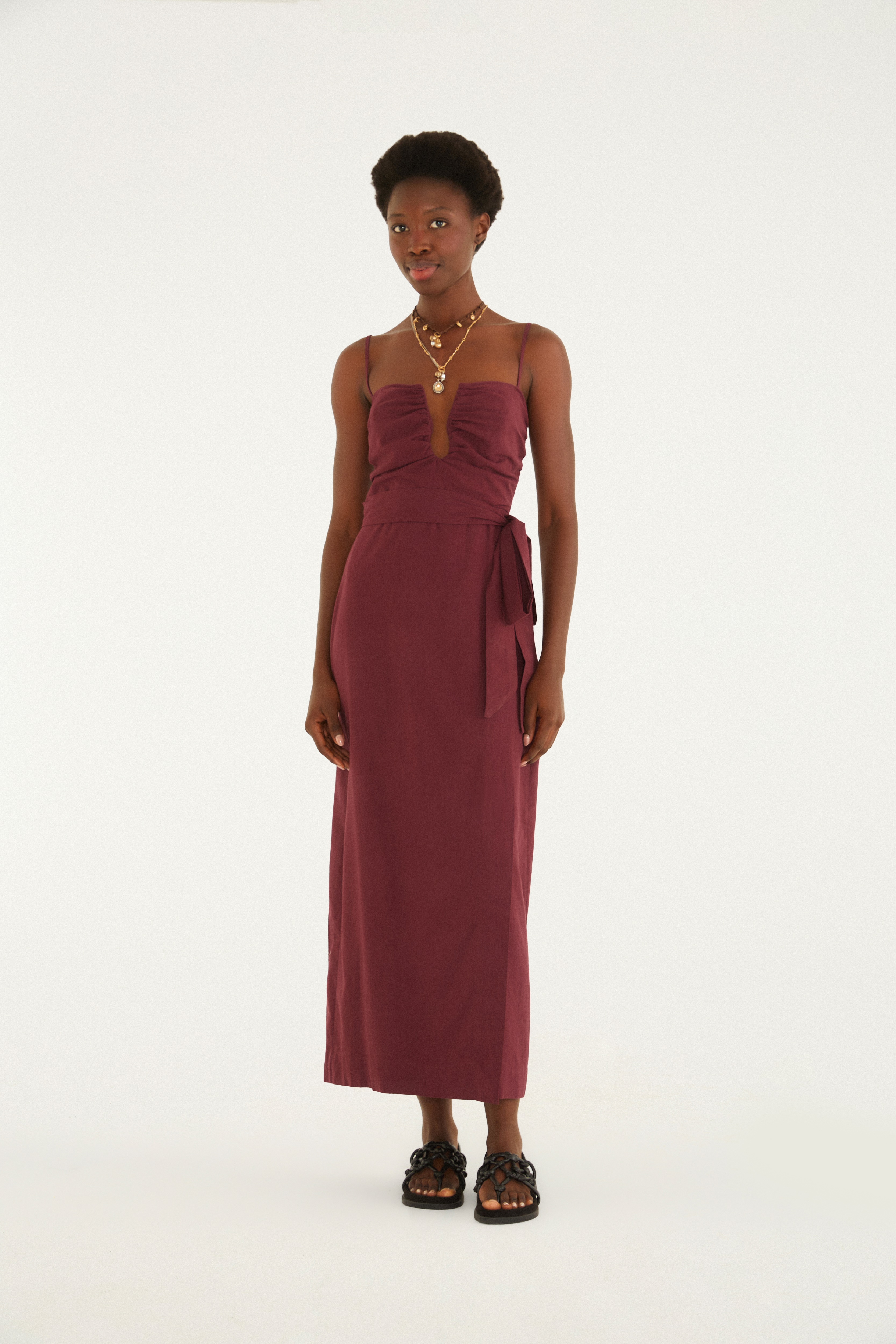 Vestido Transpasse Alcinhas