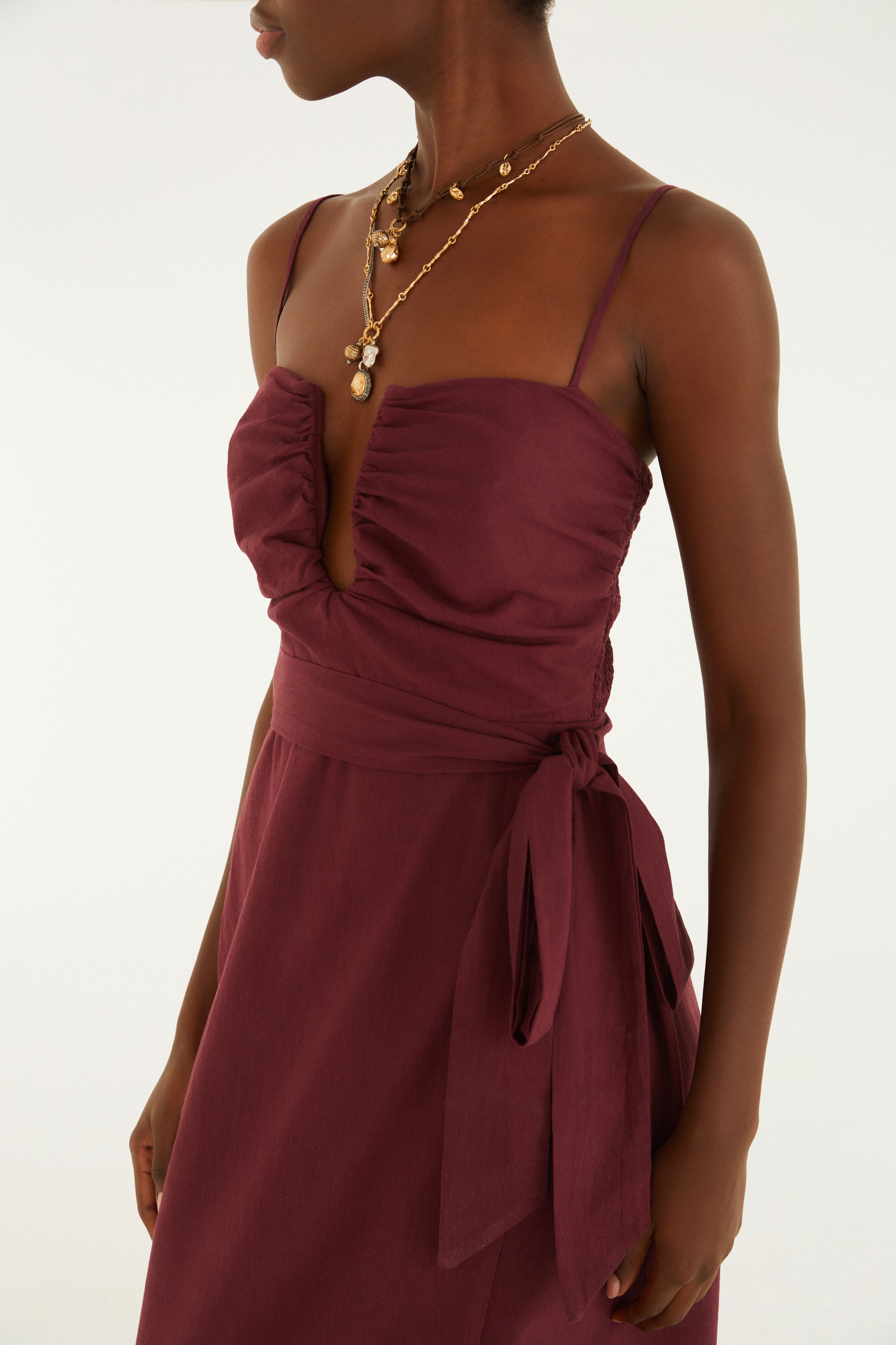 Vestido Transpasse Alcinhas