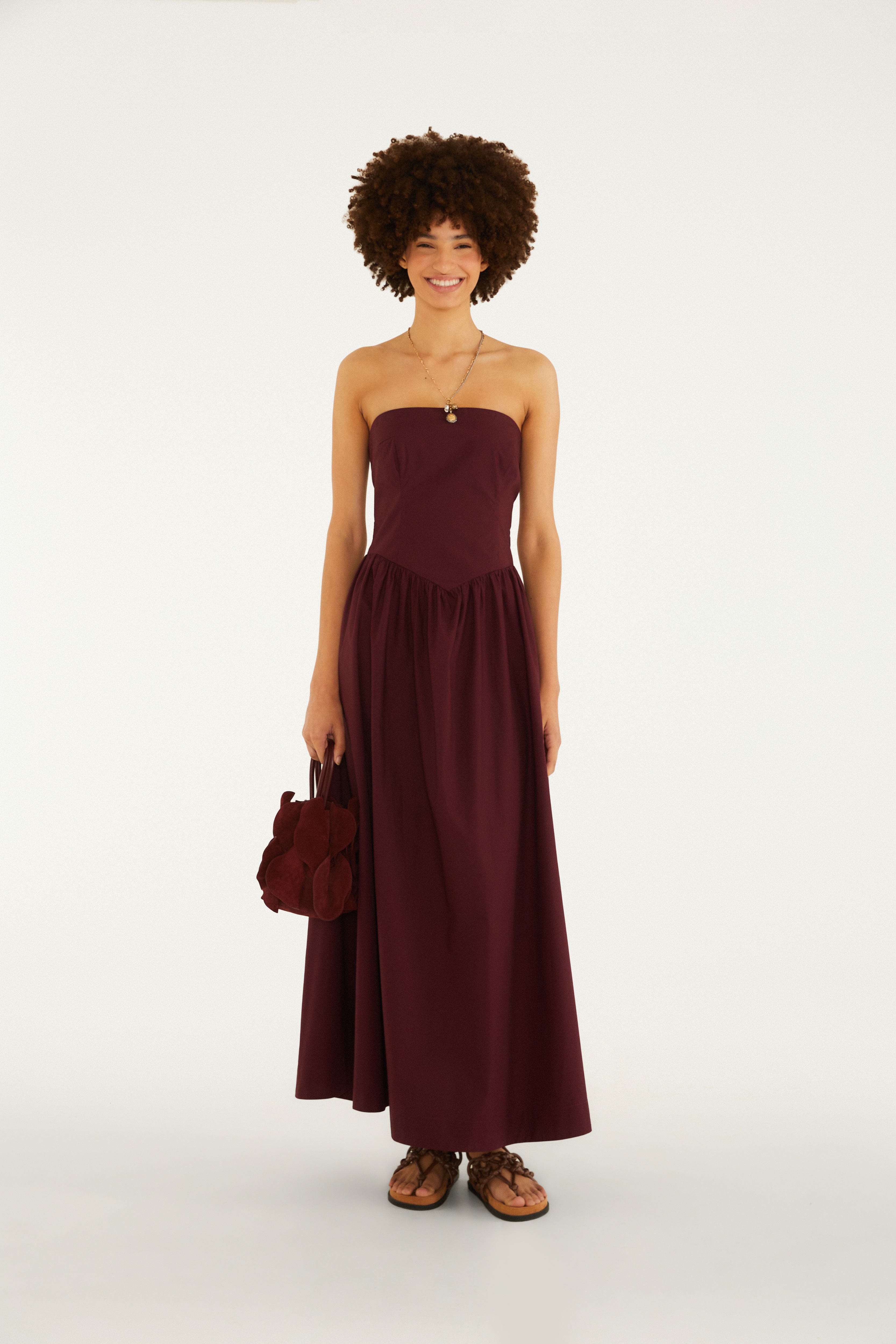 Vestido Sem Alça Corselet