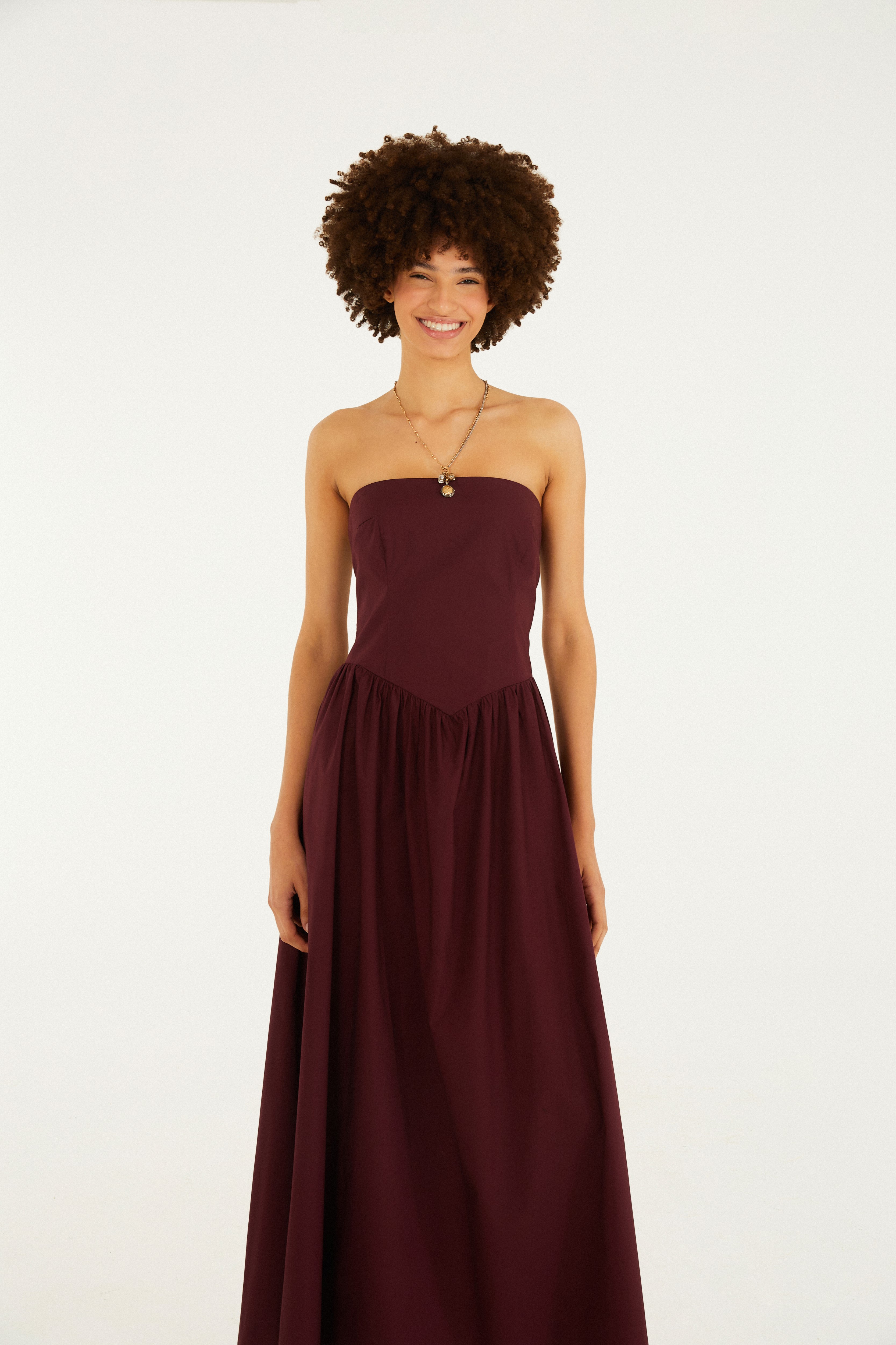 Vestido Sem Alça Corselet