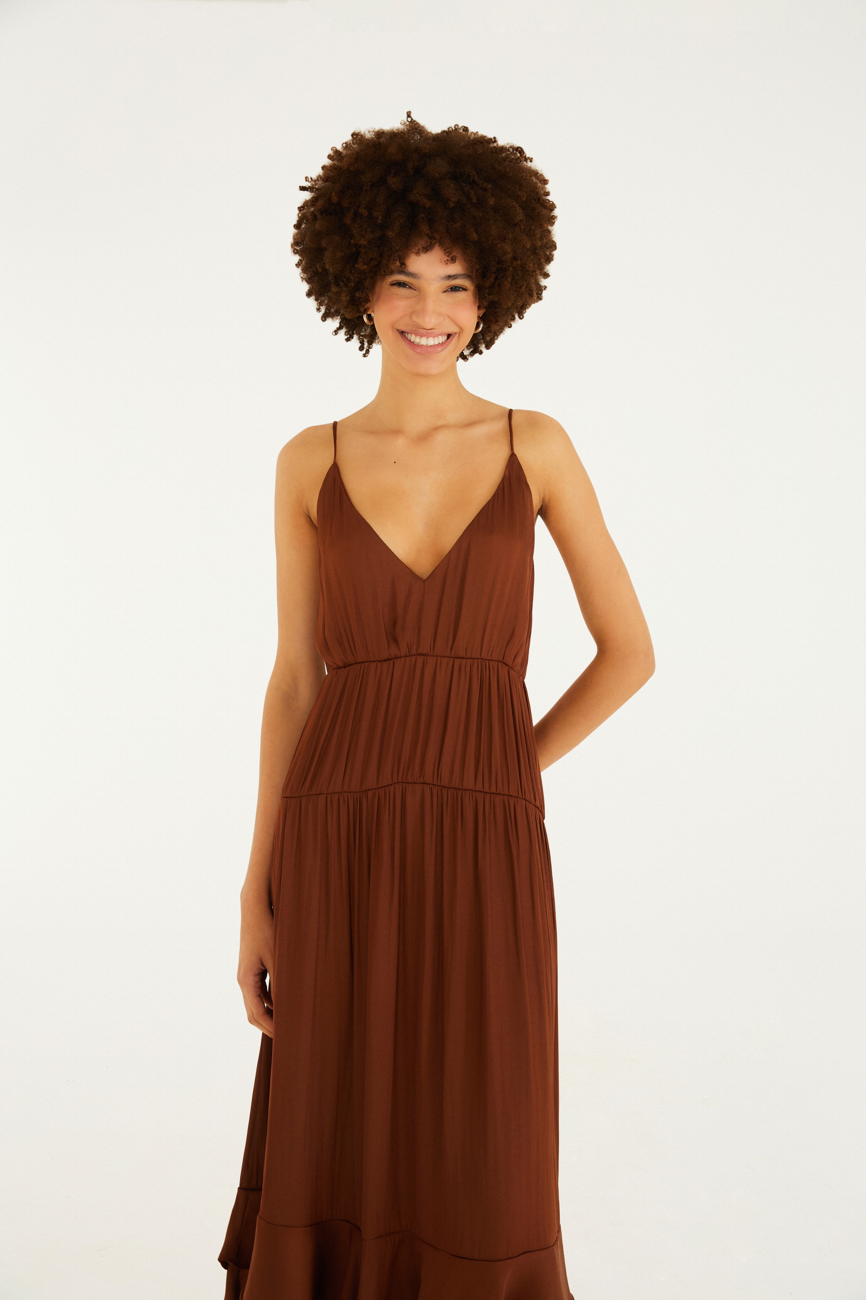 Vestido Babados Barra