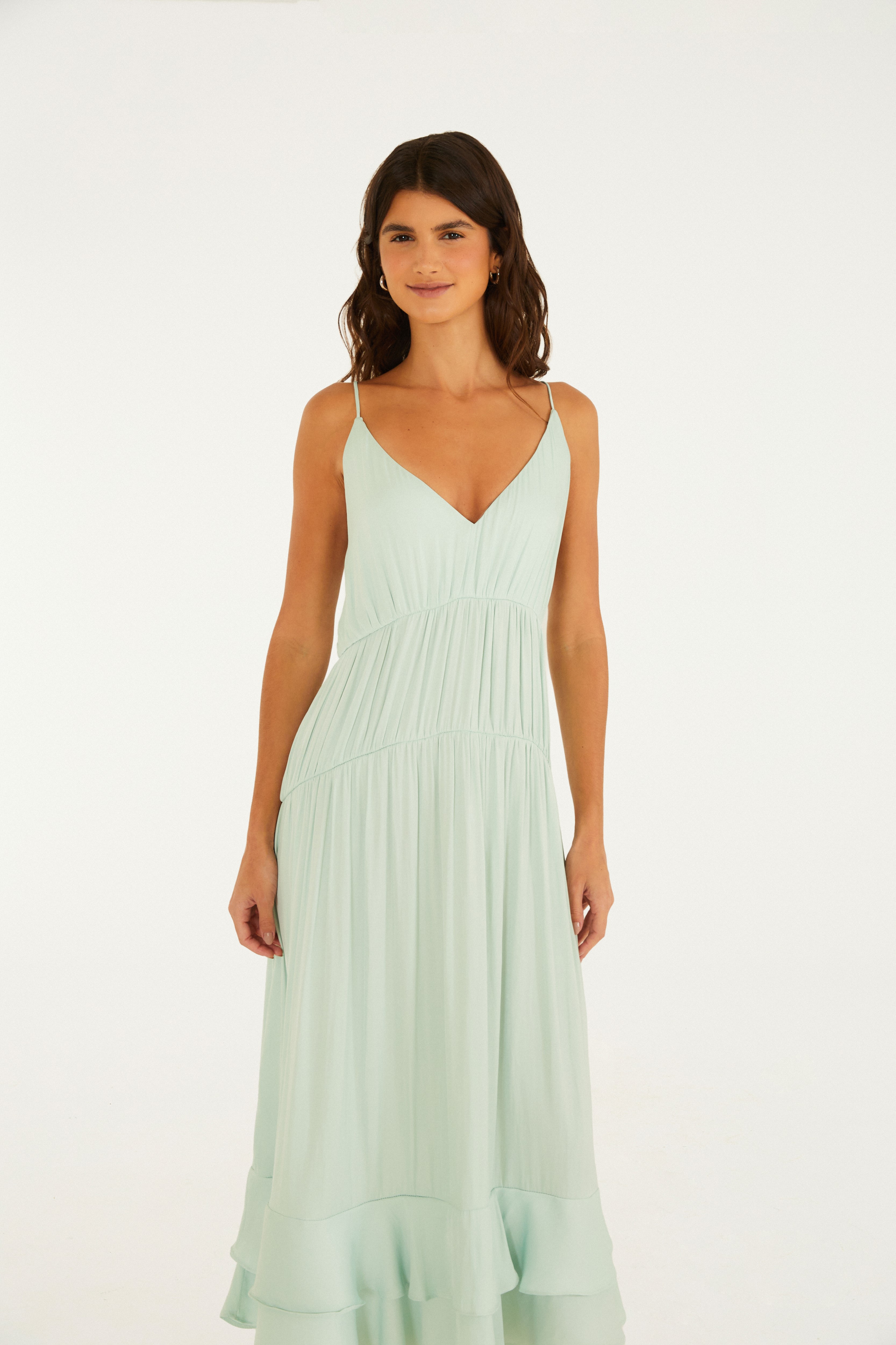 Vestido Babados Barra