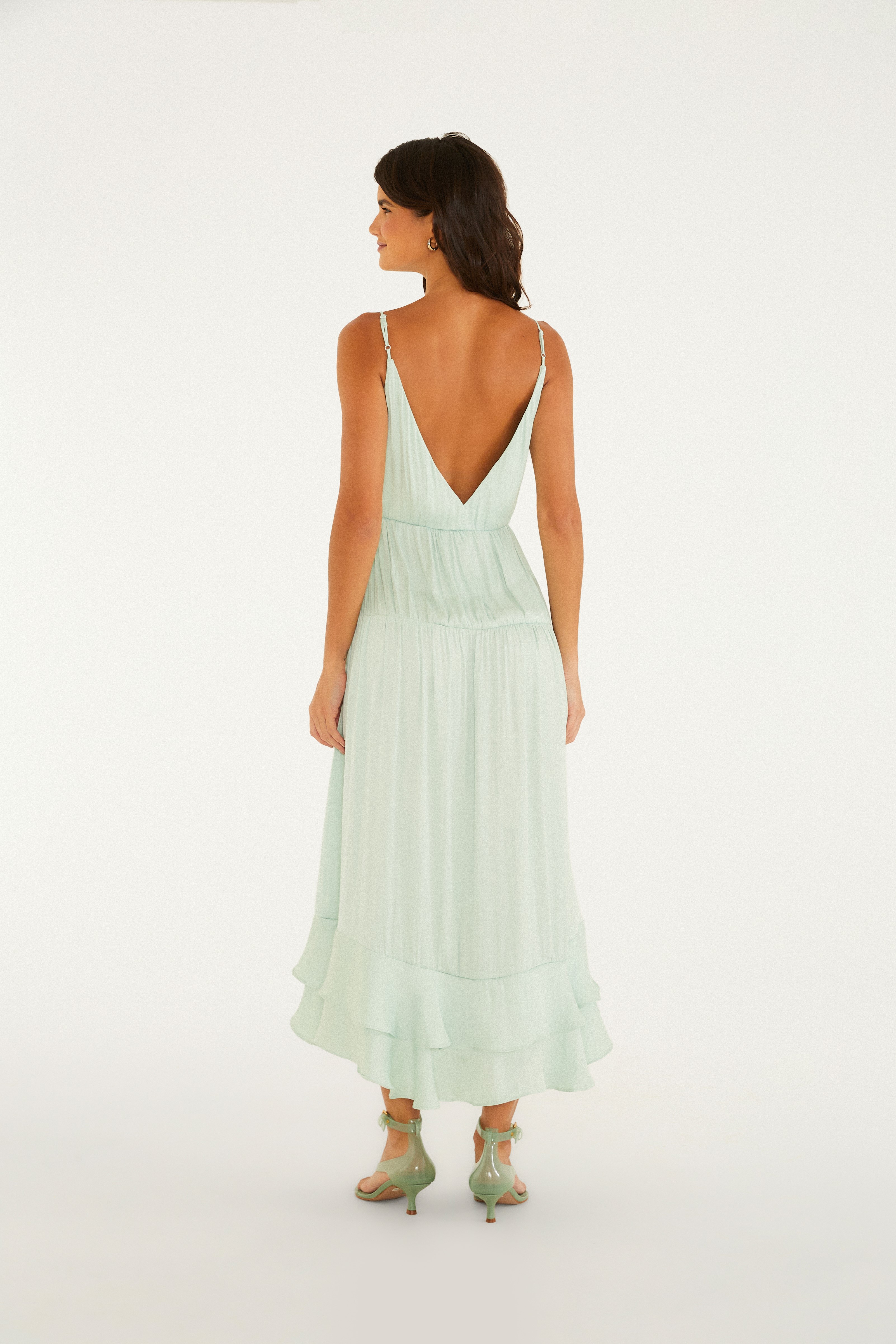 Vestido Babados Barra