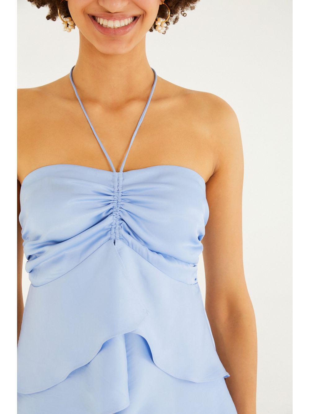 Farm — Blusa Babados Cetim