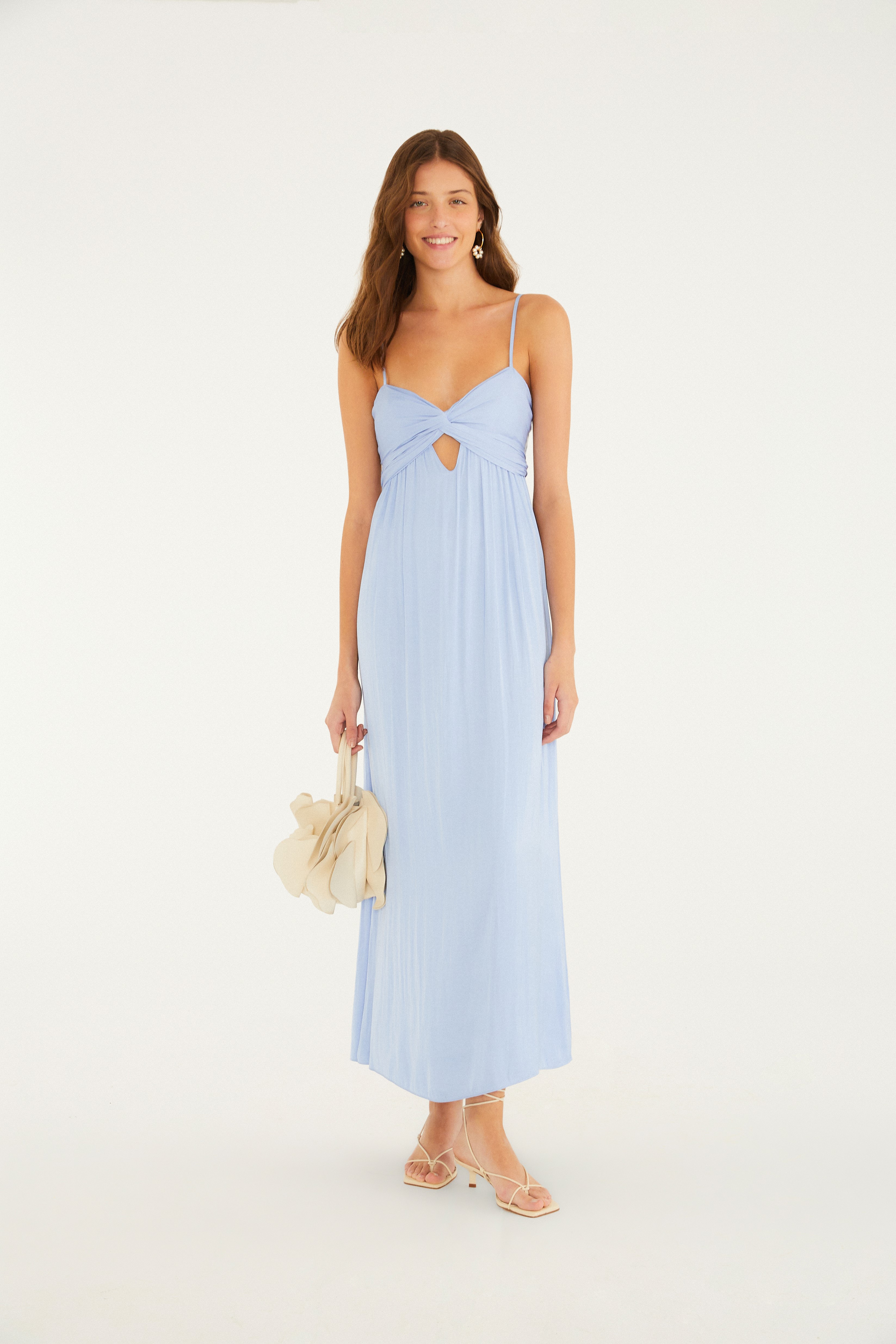 Vestido Cetim Amarração