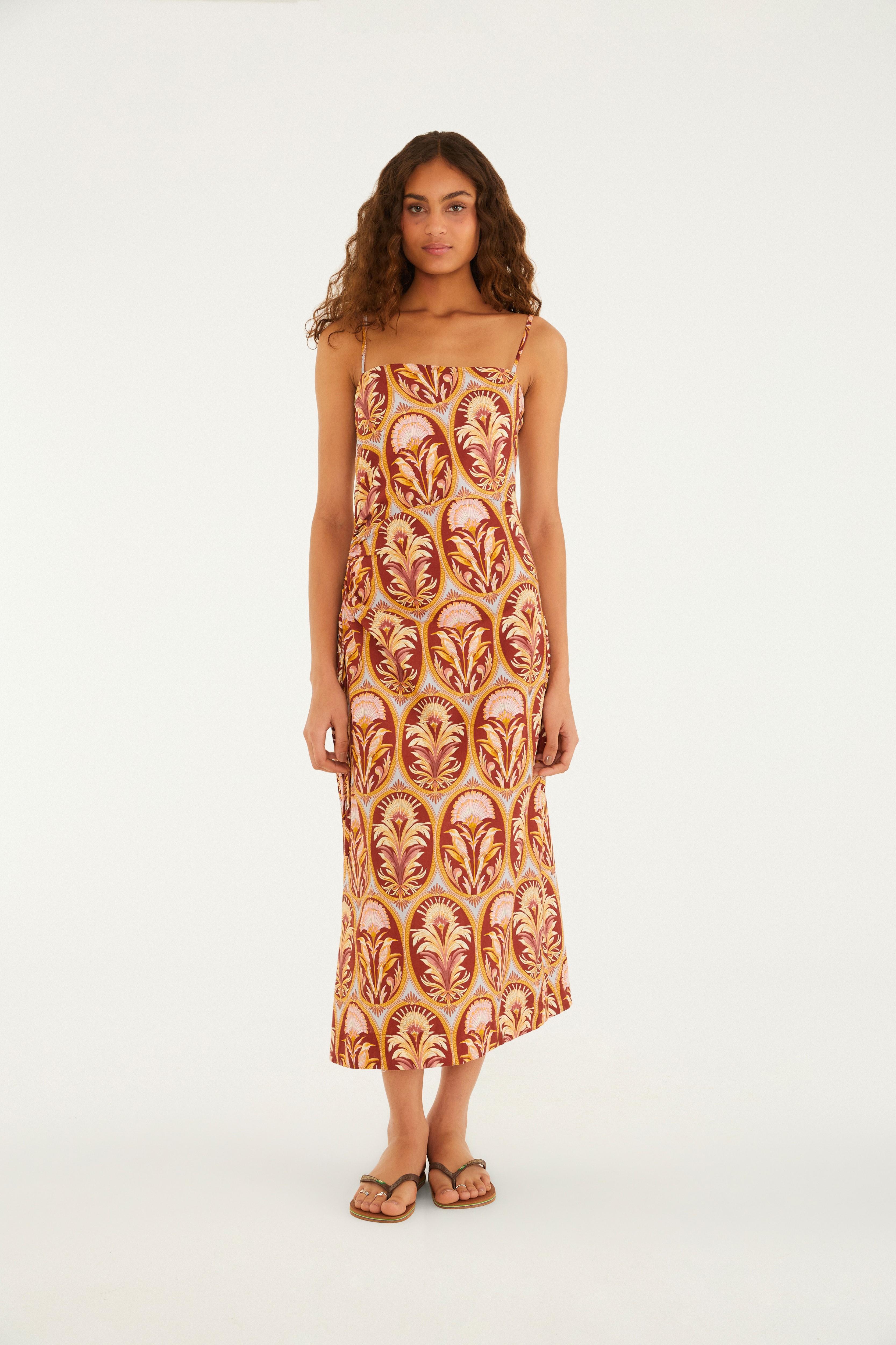 Vestido Estampado Camafeu