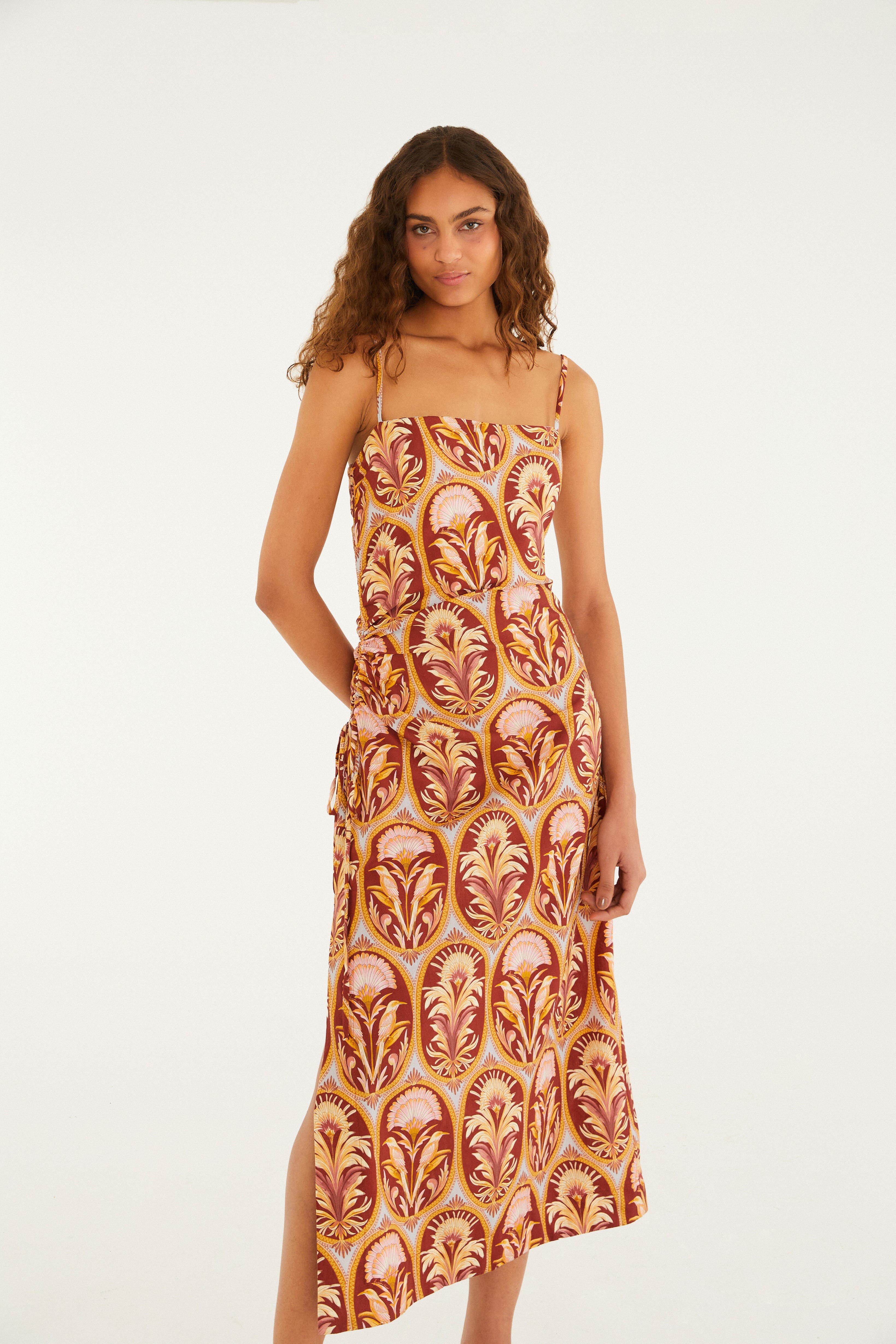 Vestido Estampado Camafeu